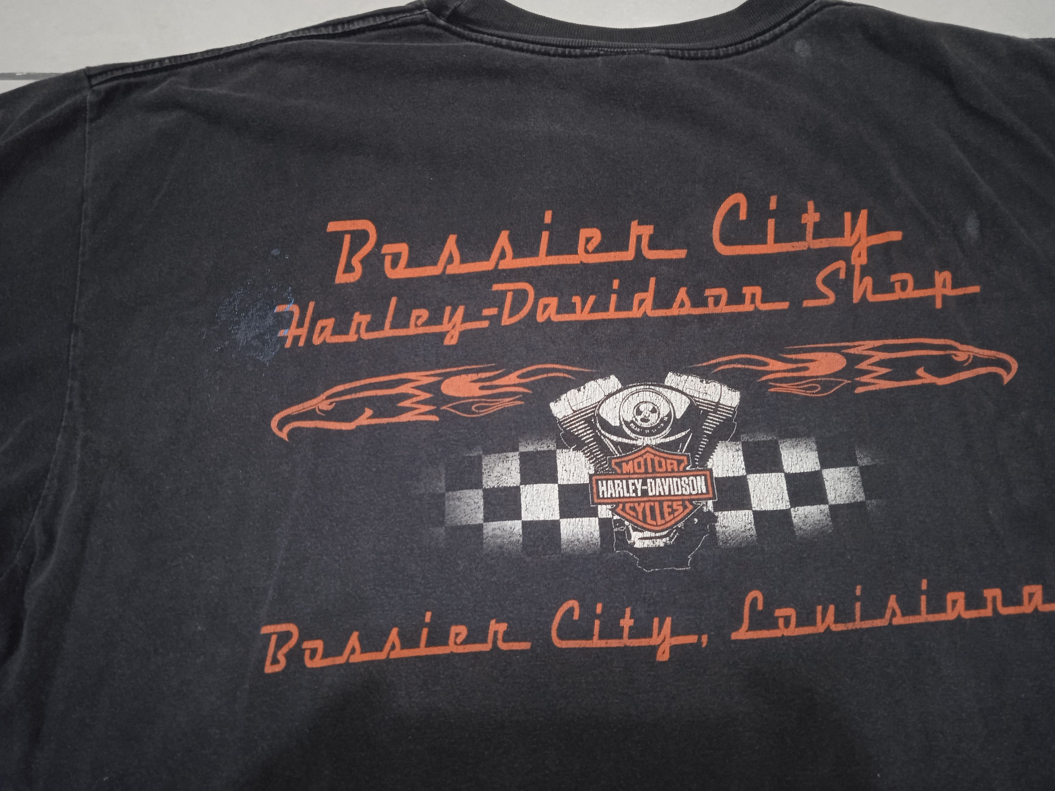 Harley Davidson Vintage 00s Thrashed Harley Davidson Painter T-Shirt Size US XL / EU 56 / 4 - 6 Thumbnail