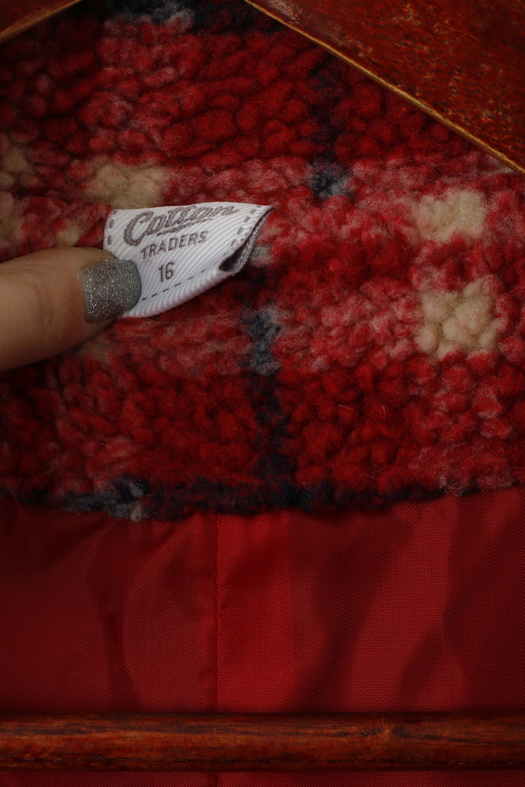 Cotton Traders Cotton Traders Women 16 XL Coat Red Check Fleece 3152 Size XL / US 12-14 / IT 48-50 - 4 Thumbnail