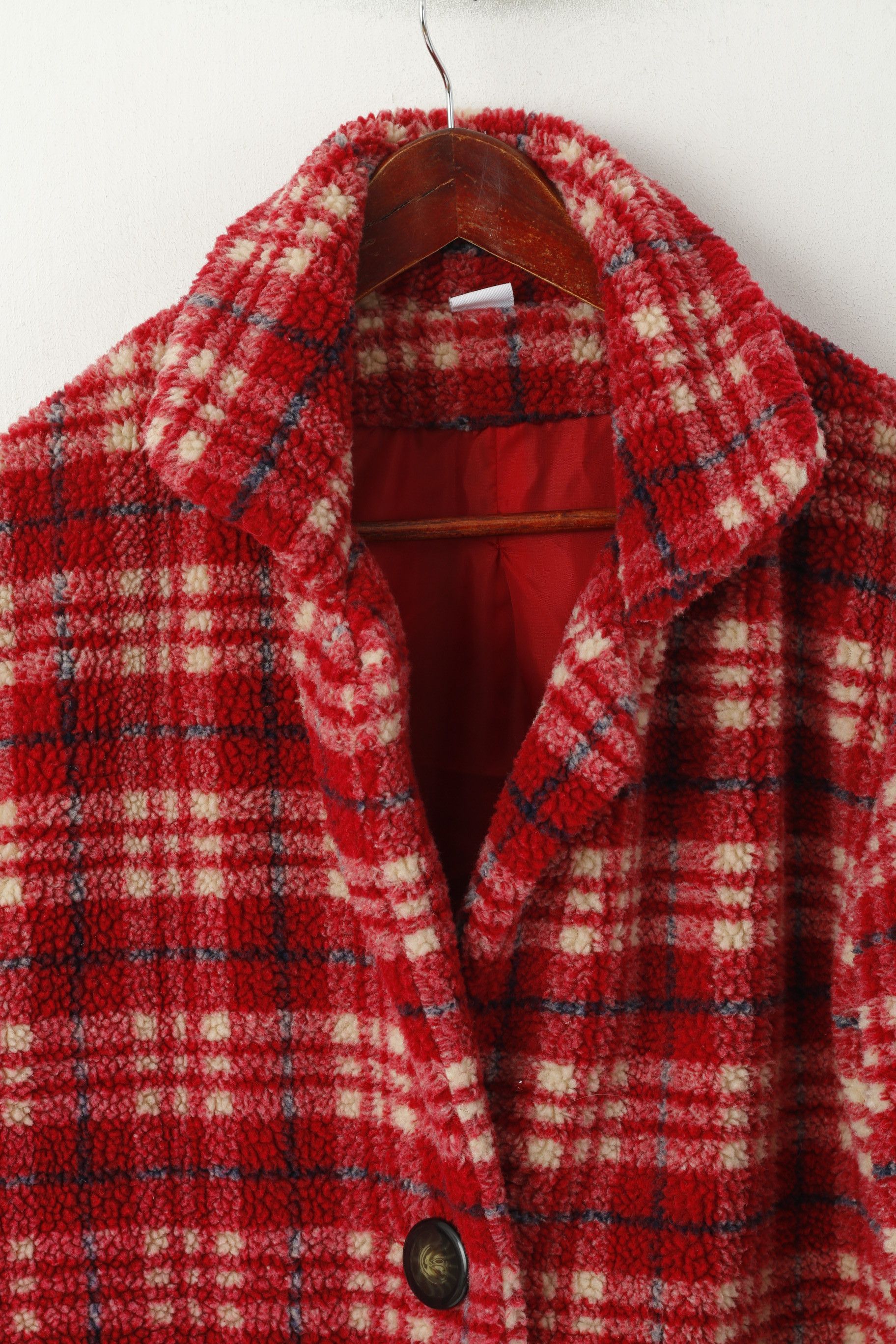 Cotton Traders Cotton Traders Women 16 XL Coat Red Check Fleece 3152 Size XL / US 12-14 / IT 48-50 - 3 Thumbnail