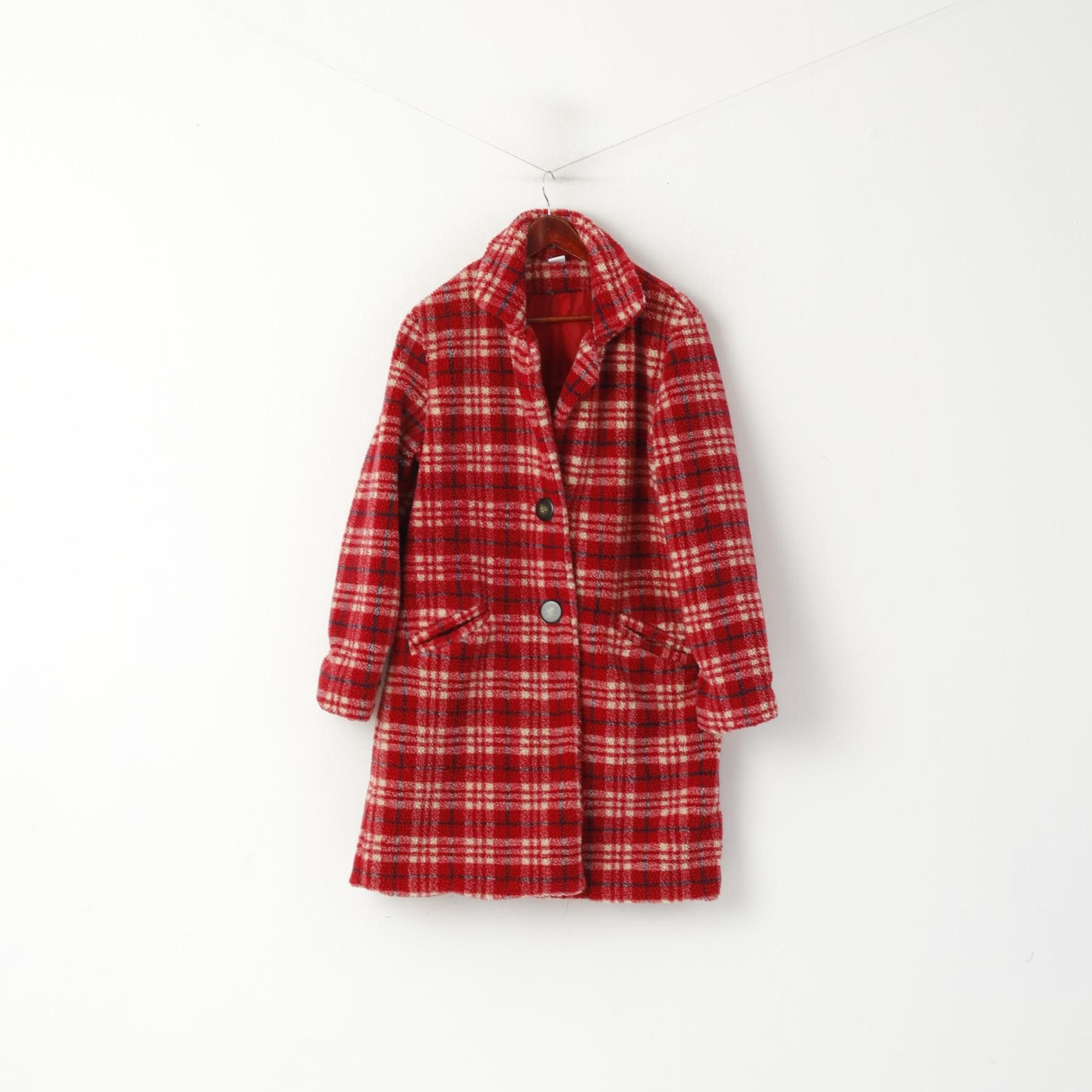 Cotton Traders Cotton Traders Women 16 XL Coat Red Check Fleece 3152 Size XL / US 12-14 / IT 48-50 - 2 Thumbnail