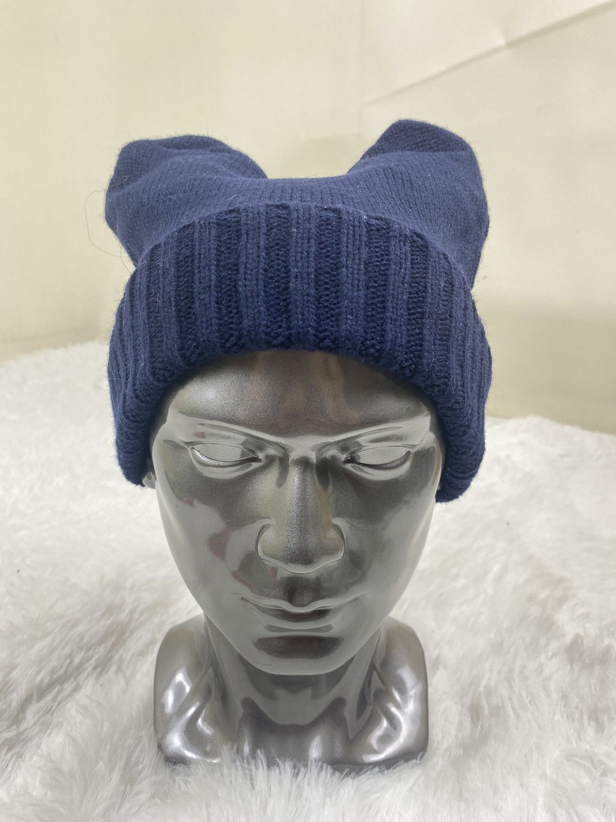 Japanese Brand Vintage Japanese Brand Devil Horn Knitted Beanie Hat Size ONE SIZE - 2 Thumbnail