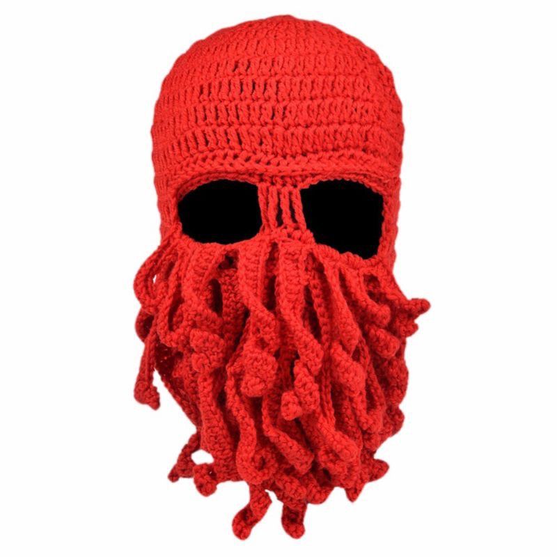 Other Rare 🔥 Sick 🔥 Octopus Knitted Hat Long Beard Balaclava Size ONE SIZE - 1 Thumbnail