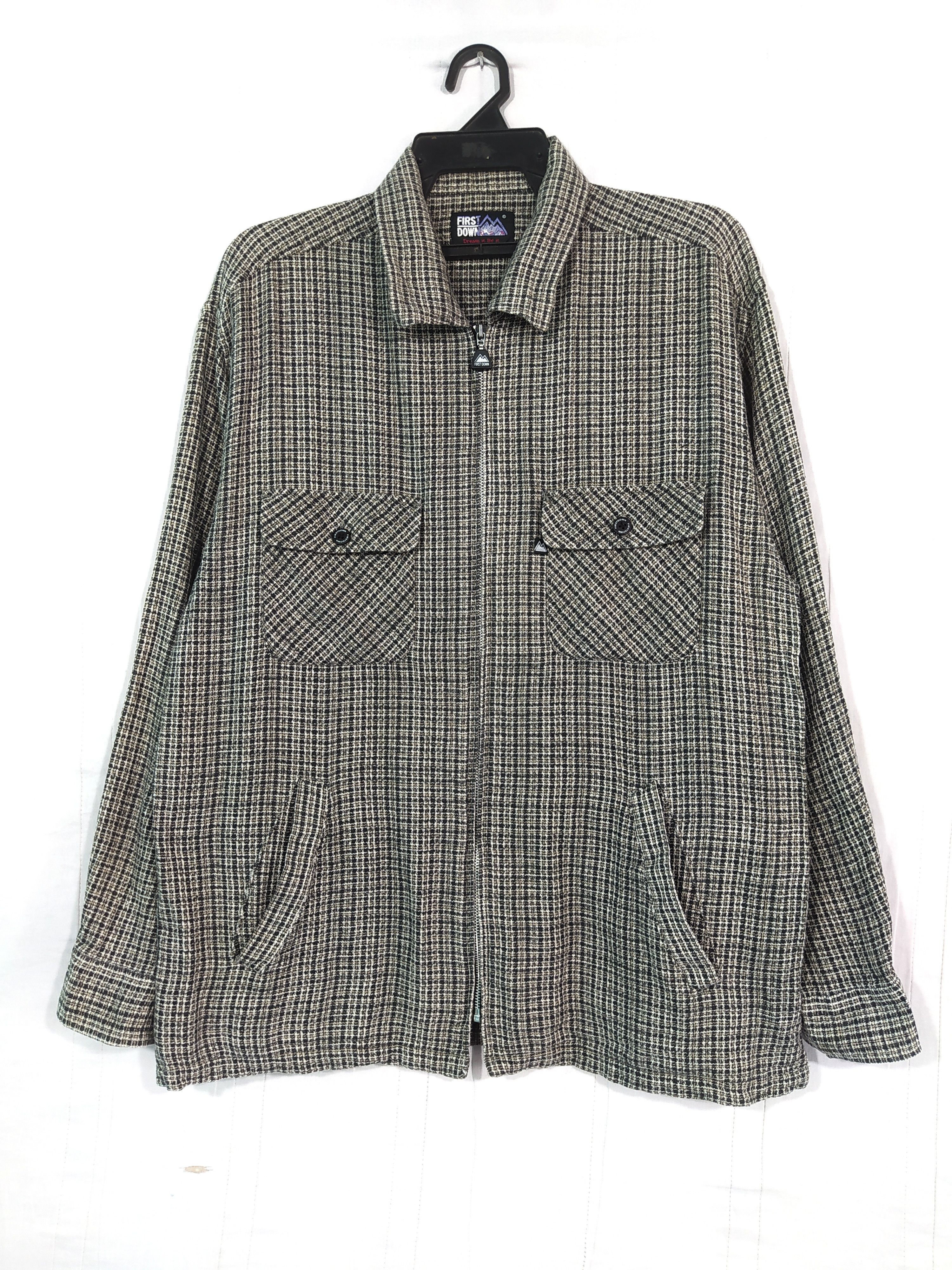 Japanese Brand First Down flannel Zipper Size US M / EU 48-50 / 2 - 1 Thumbnail