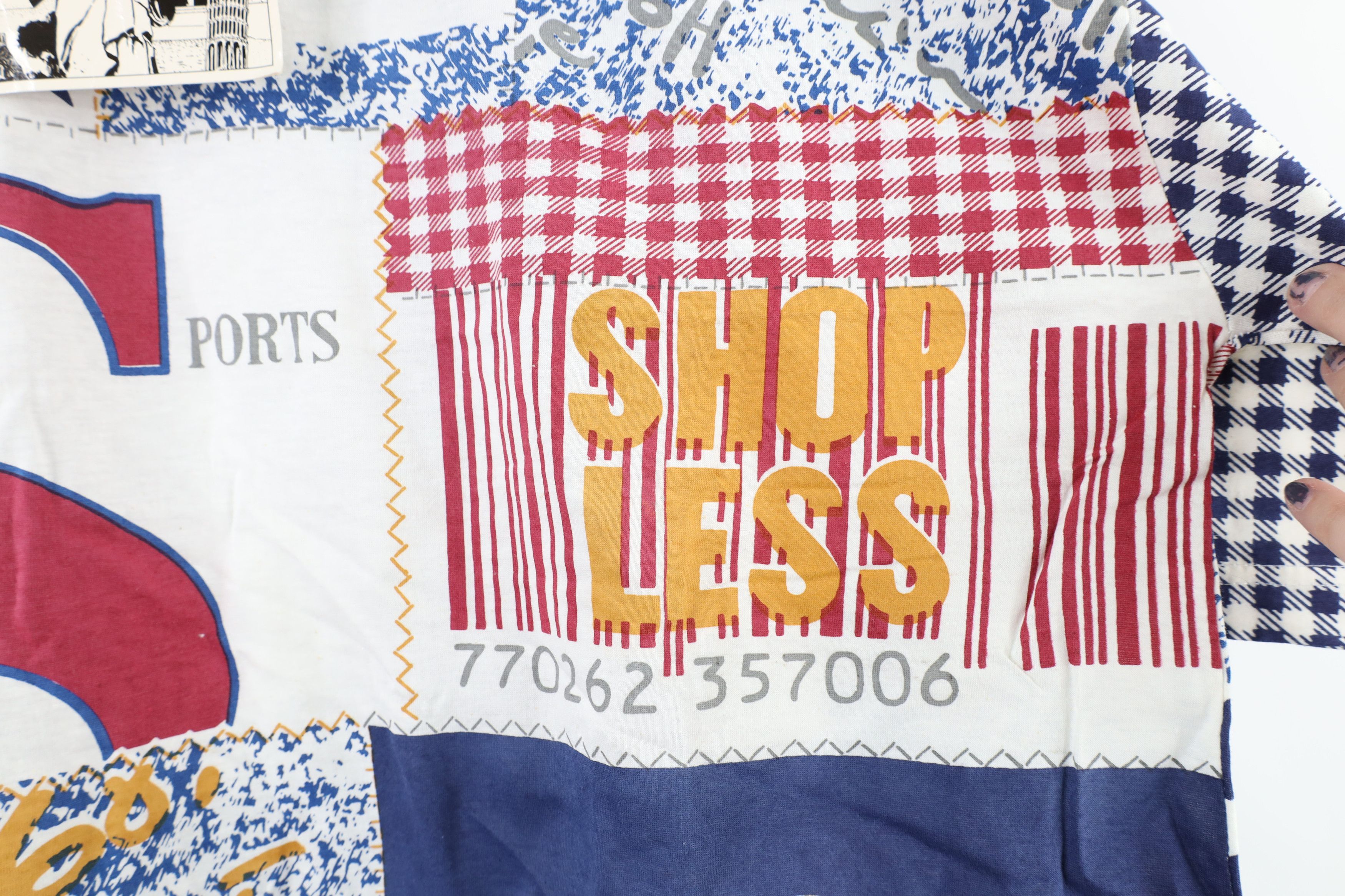 Vintage NOS Vintage 90s Streetwear Print Sports Patchwork T-Shirt Size US XL / EU 56 / 4 - 5 Thumbnail