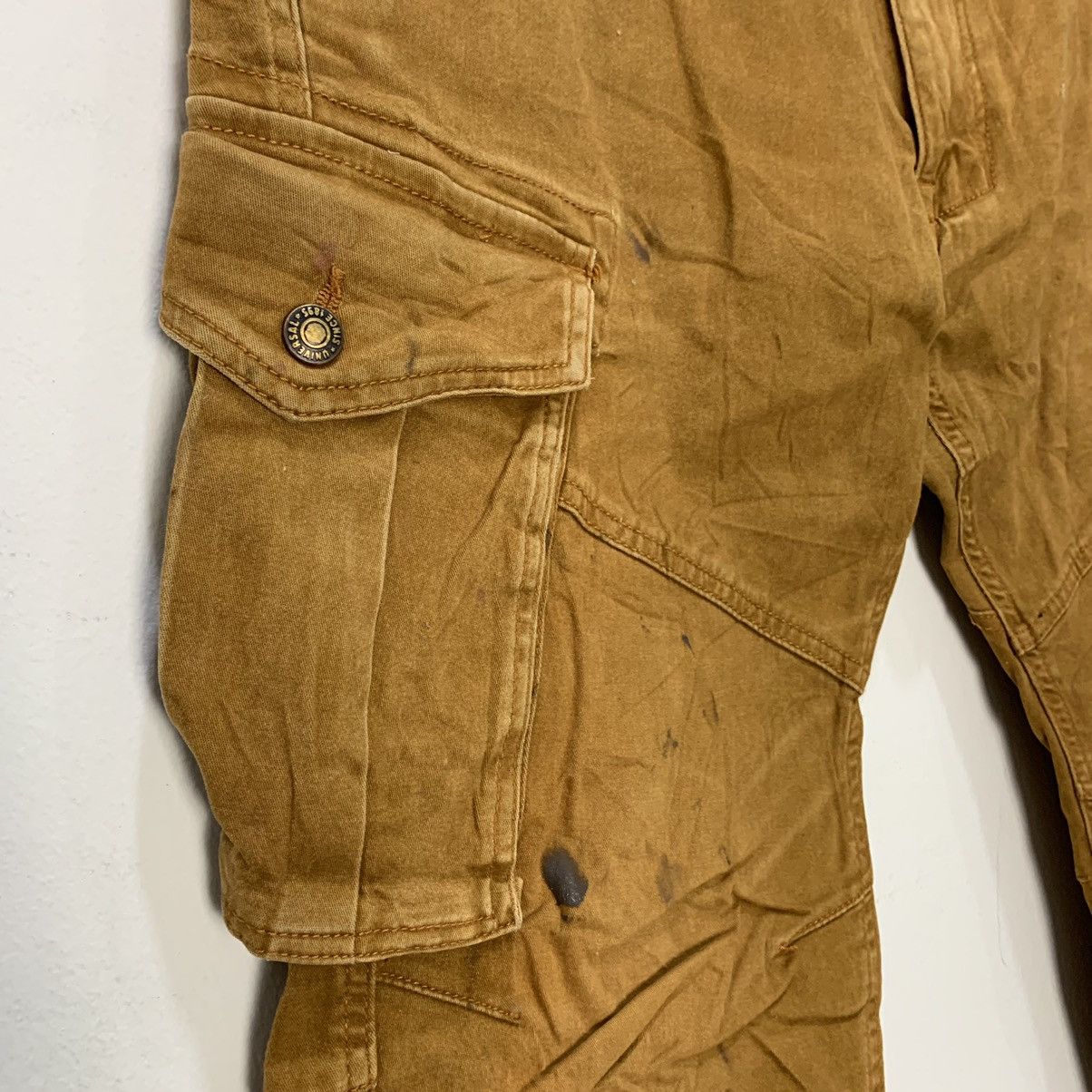 Japanese Brand × Seditionaries GERIDE RECONSTRUCTED SASHIKO BORO PATCHWORK KHAKI CARGOPANT Size US 35 - 9 Thumbnail