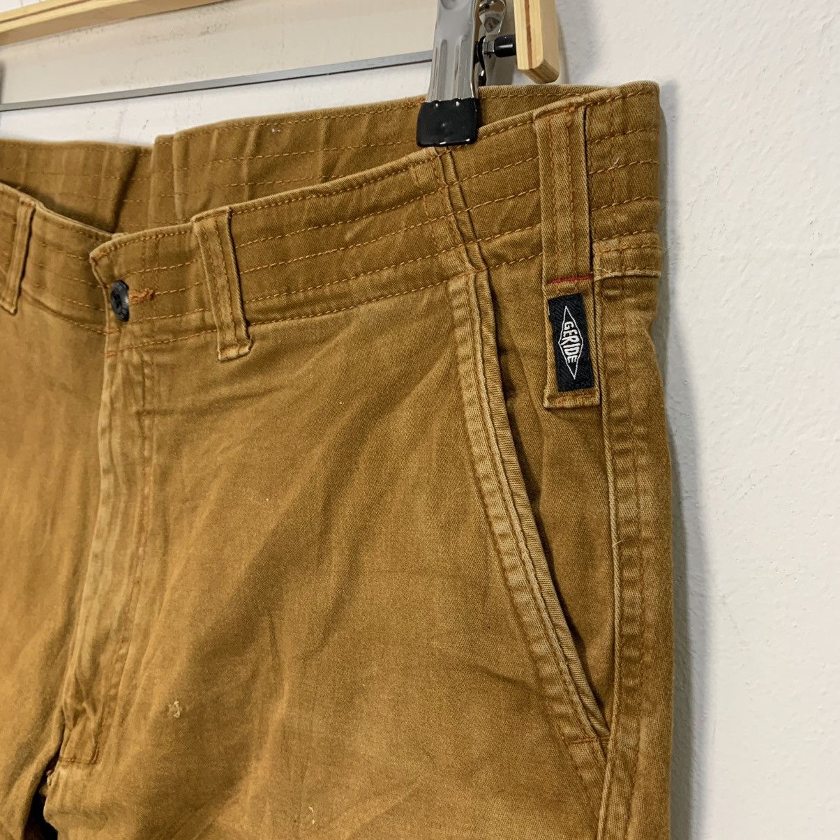 Japanese Brand × Seditionaries GERIDE RECONSTRUCTED SASHIKO BORO PATCHWORK KHAKI CARGOPANT Size US 35 - 11 Thumbnail