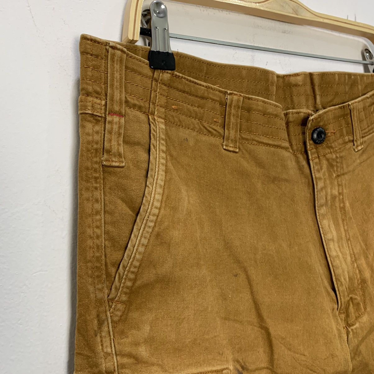 Japanese Brand × Seditionaries GERIDE RECONSTRUCTED SASHIKO BORO PATCHWORK KHAKI CARGOPANT Size US 35 - 8 Thumbnail