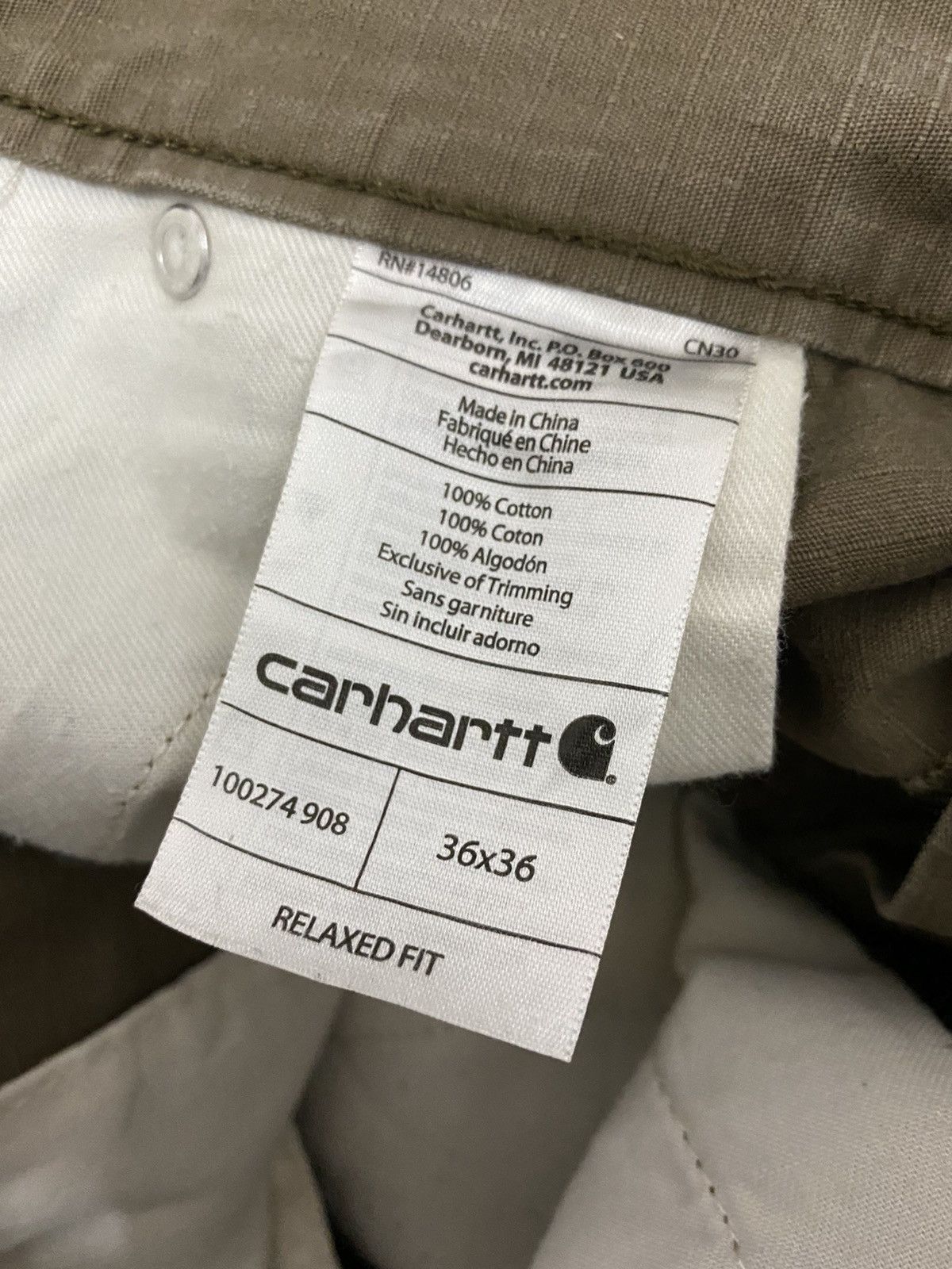 Carhartt Vintage Carhartt Ripstop Open leg Casual Workwear Pants Size US 36 / EU 52 - 17 Thumbnail