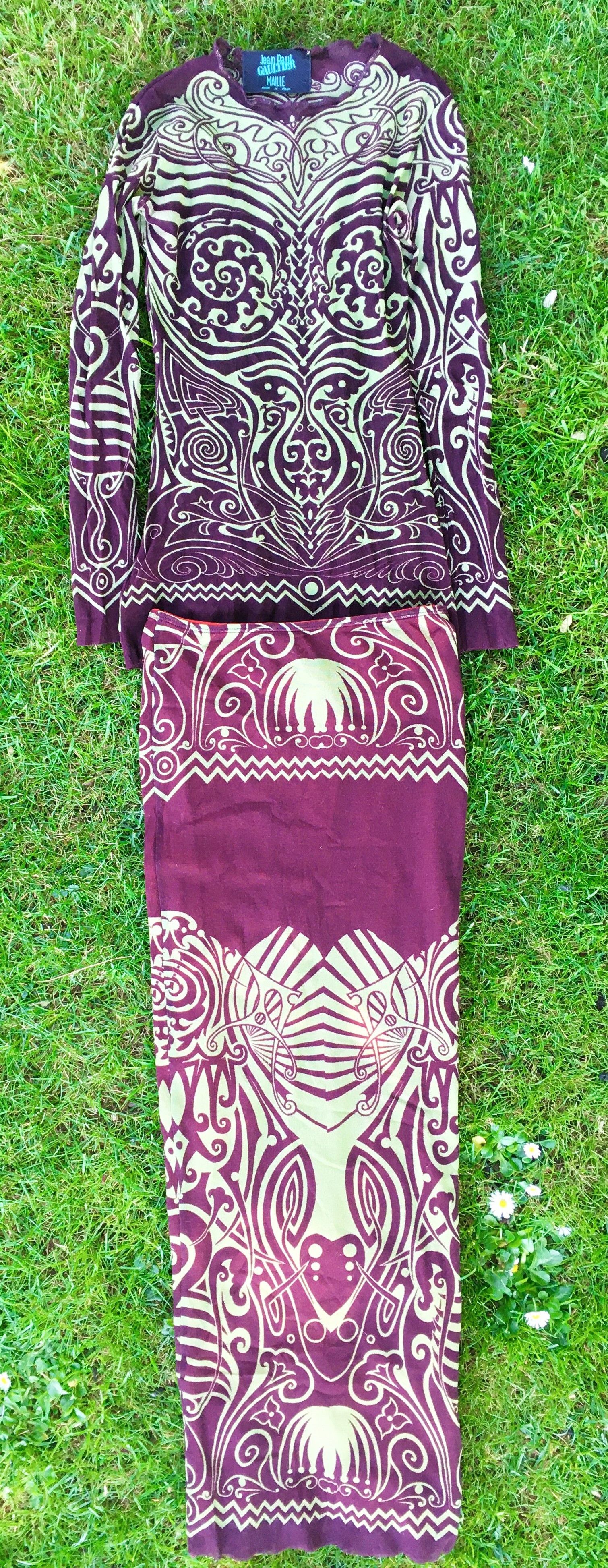 Jean Paul Gaultier Jean Paul Gaultier Mesh Tattoo Cyberbaba Maori Top Dress Size S / US 4 / IT 40 - 3 Thumbnail
