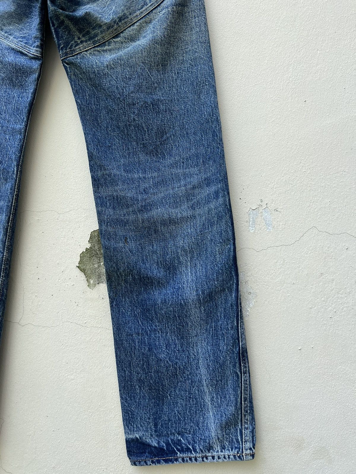 Heller's Cafe 1800s Inspire Warehouse Japan Fade Blue Denim Selvedge Jeans Size US 30 / EU 46 - 18 Thumbnail