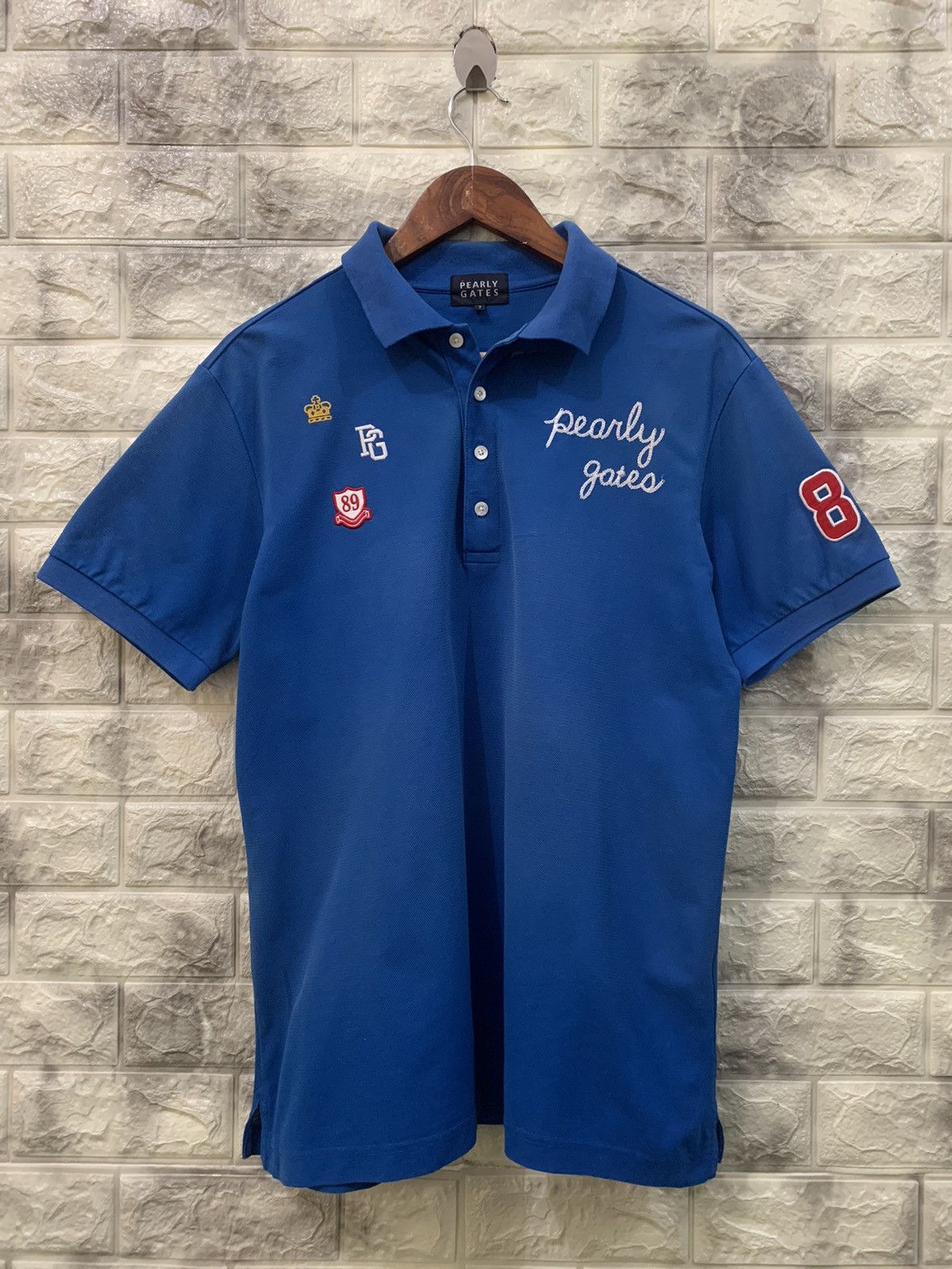 image of Vintage Pearly Gates Polo in Blue, Men's (Size Large)