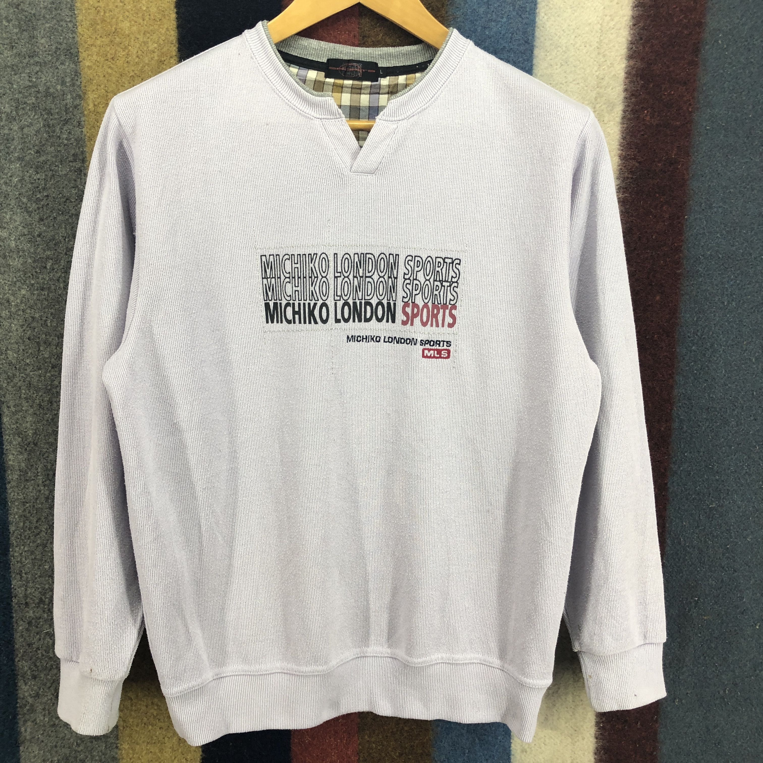 Japanese Brand MICHIKO LONDON SPORTS Crew Neck Sweatshirt #0553/X Size US M / EU 48-50 / 2 - 2 Thumbnail