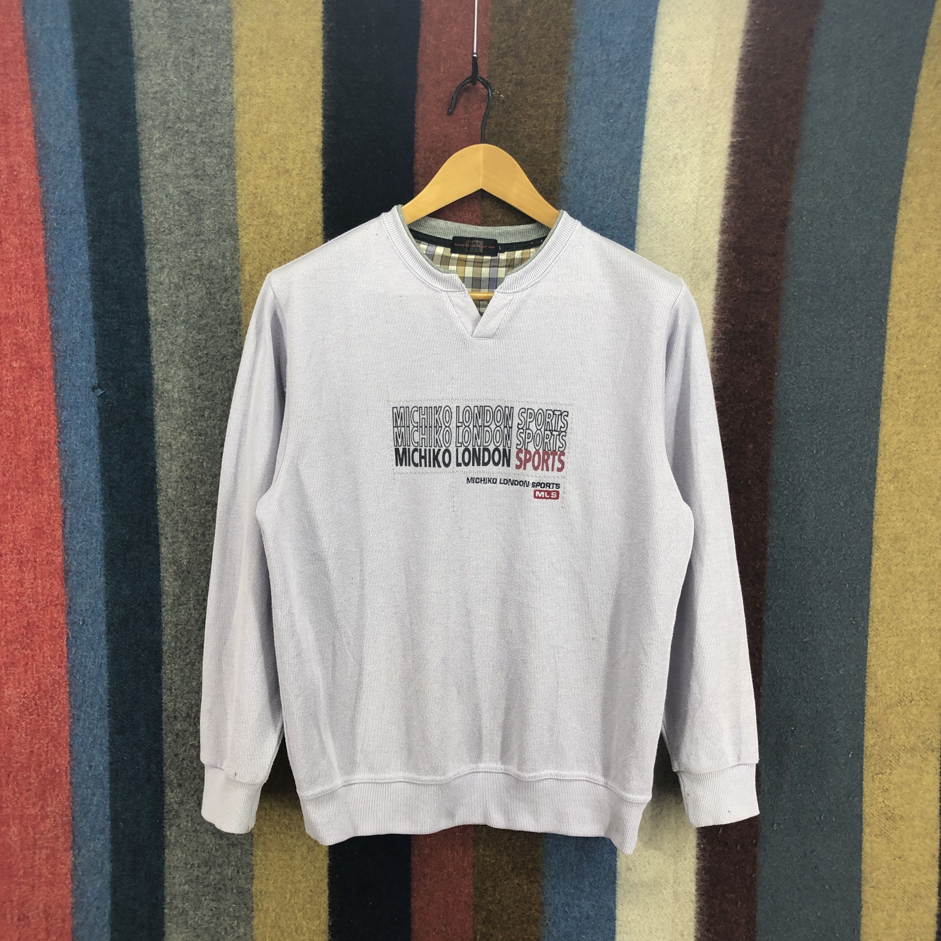 Japanese Brand MICHIKO LONDON SPORTS Crew Neck Sweatshirt #0553/X Size US M / EU 48-50 / 2 - 1 Thumbnail
