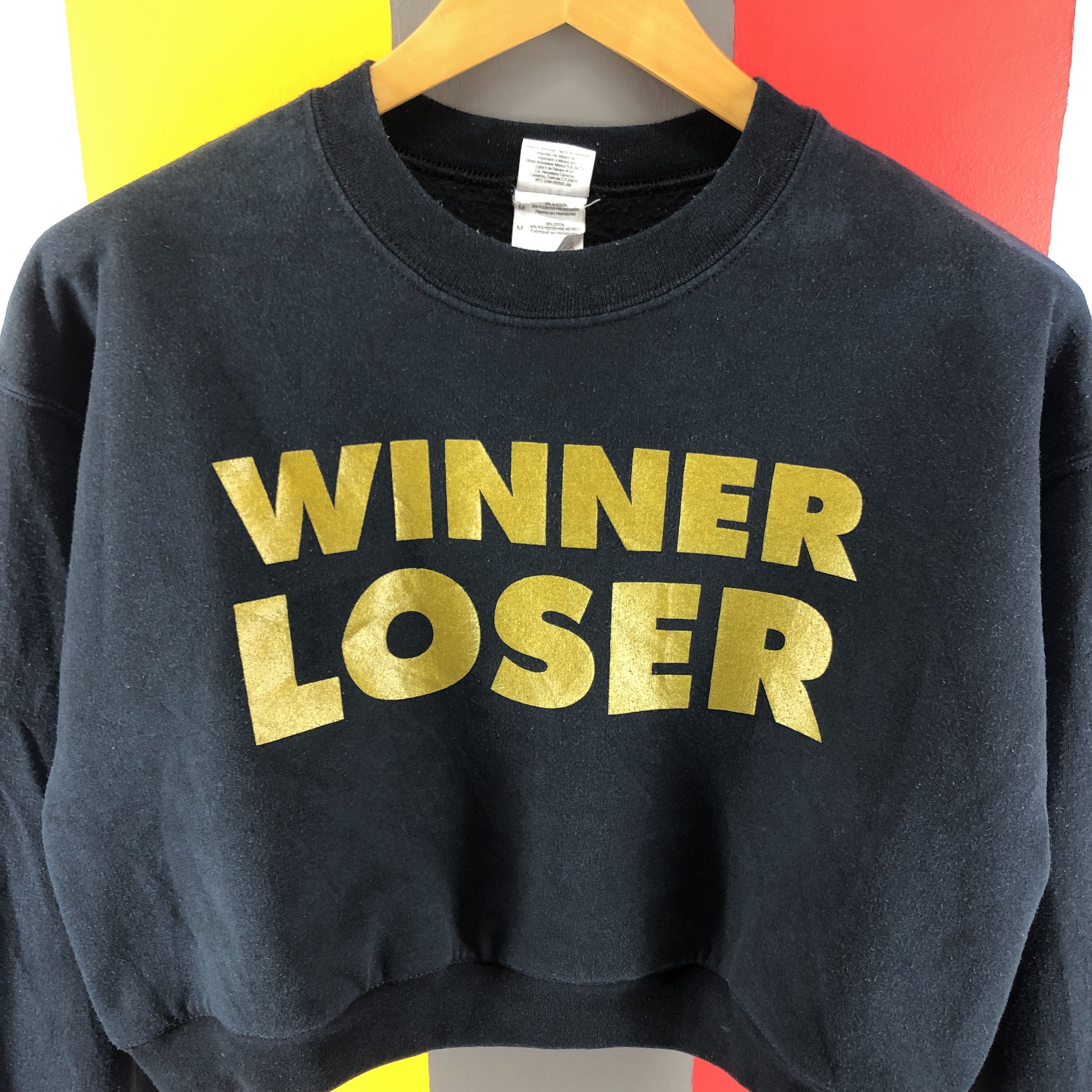 Gildan WINNER LOSER SUB POP Studios Crop Sweatshirt #0779/U Size M / US 6-8 / IT 42-44 - 2 Thumbnail