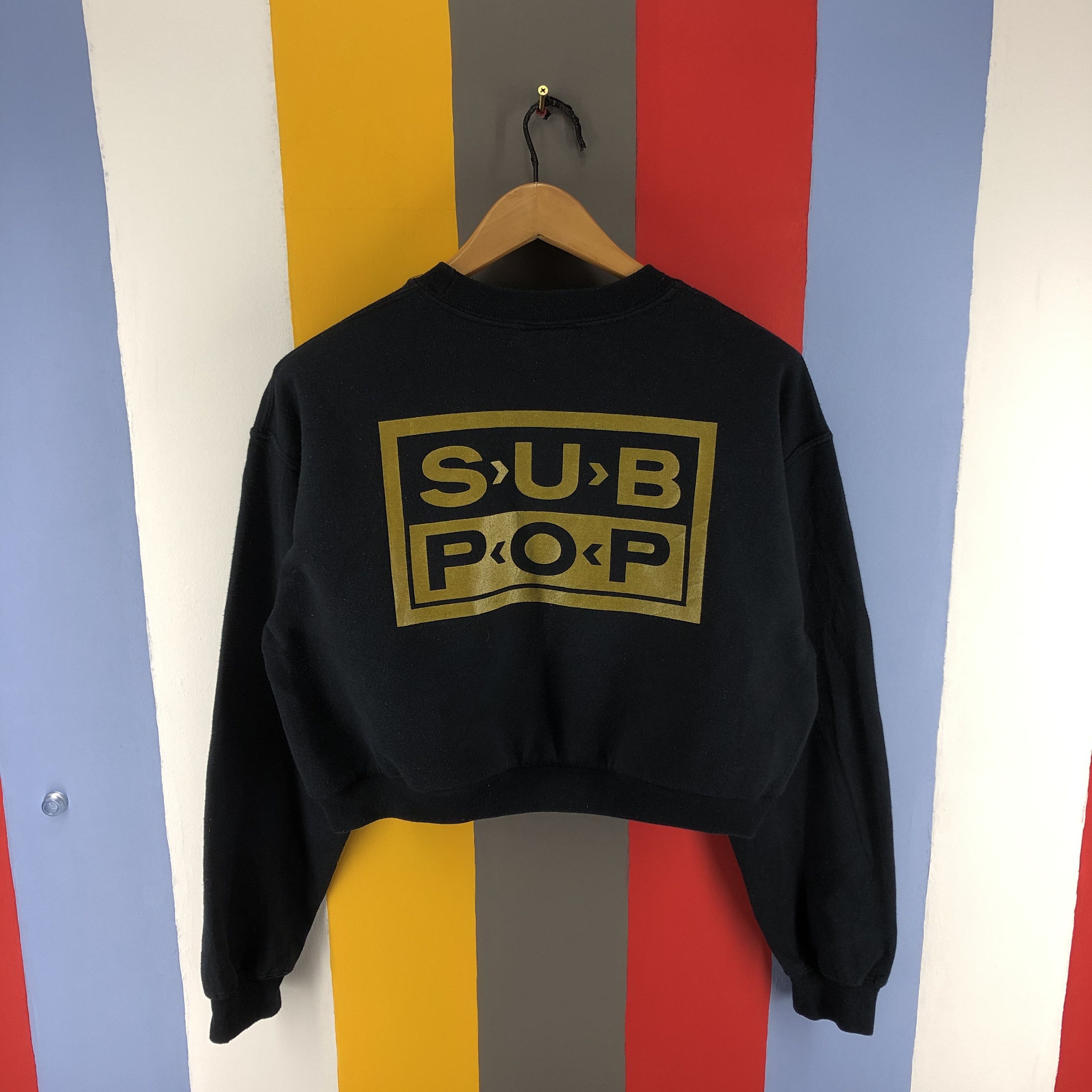 Gildan WINNER LOSER SUB POP Studios Crop Sweatshirt #0779/U Size M / US 6-8 / IT 42-44 - 7 Thumbnail