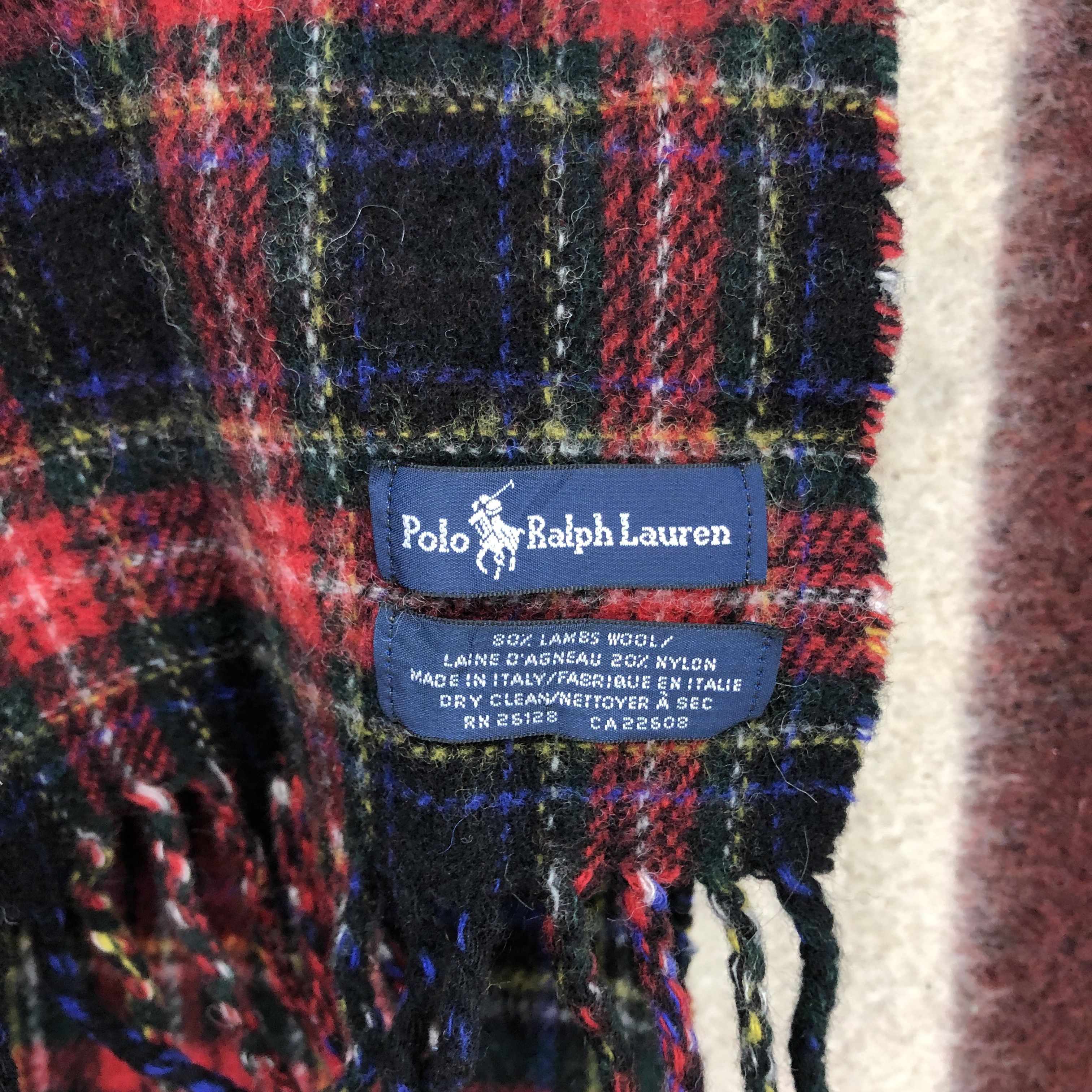 Polo Ralph Lauren POLO RALPH LAUREN Lambswool Muffler Scarf #0739/AF Size ONE SIZE - 5 Thumbnail