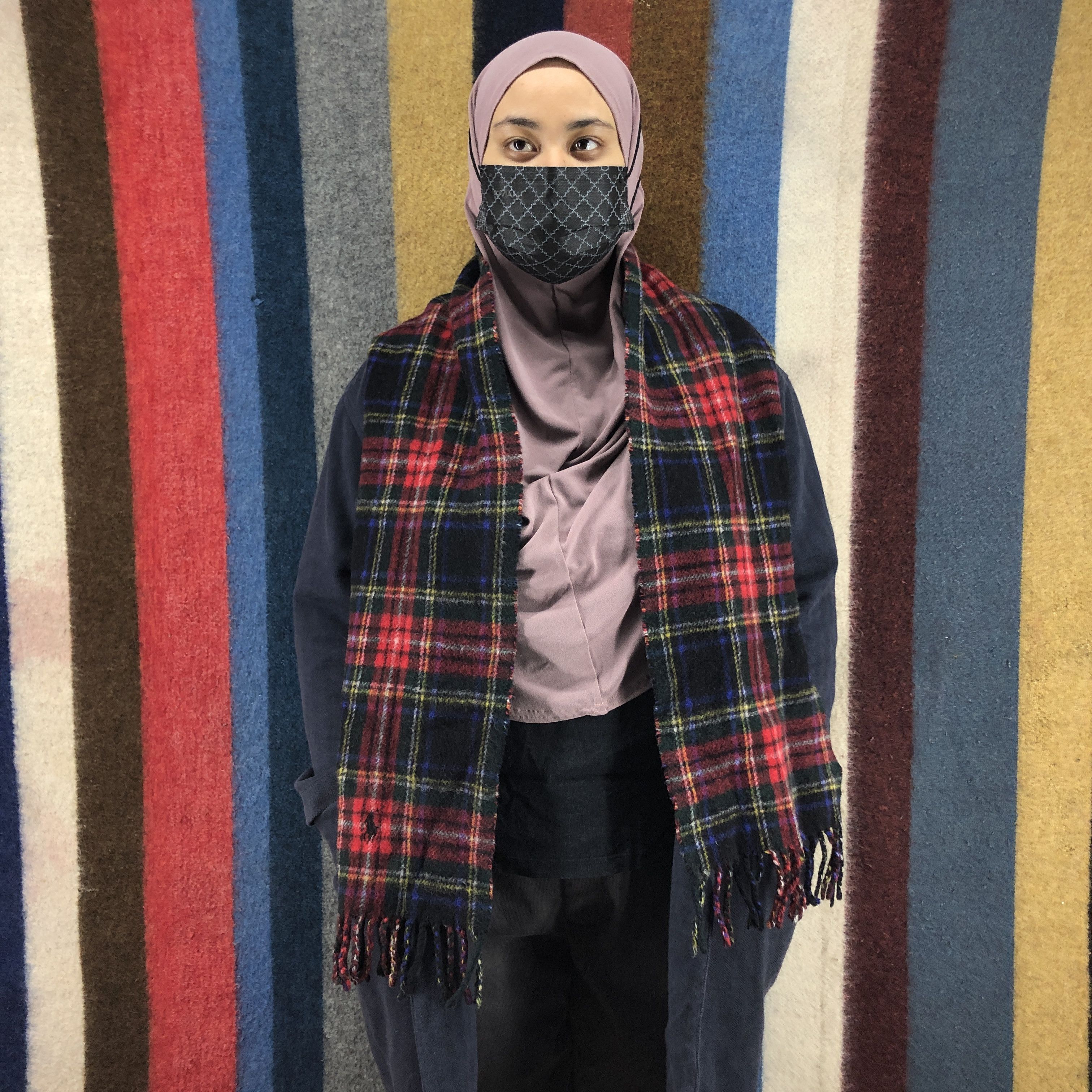 Polo Ralph Lauren POLO RALPH LAUREN Lambswool Muffler Scarf #0739/AF Size ONE SIZE - 3 Thumbnail