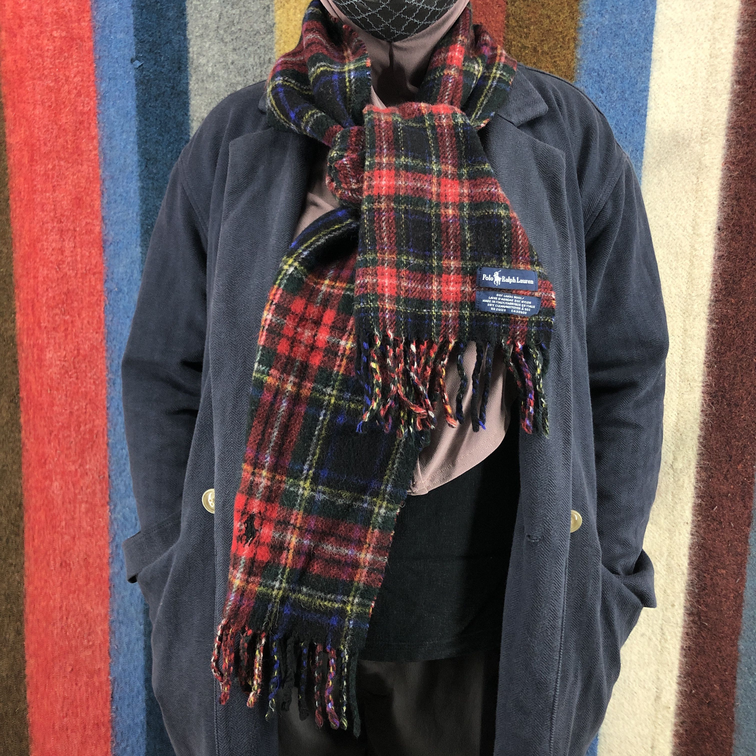 Polo Ralph Lauren POLO RALPH LAUREN Lambswool Muffler Scarf #0739/AF Size ONE SIZE - 2 Thumbnail