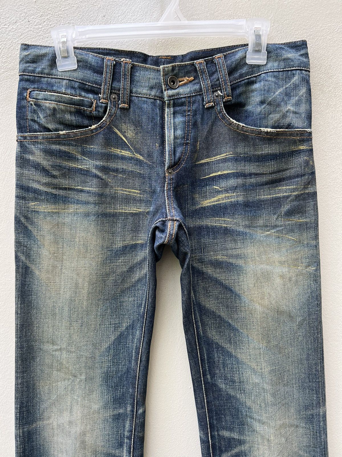 BUFFALO BOBS Vintage Buffalo Jeans Japan Waxed Denim Mud Flared Jeans Size US 29 - 7 Thumbnail