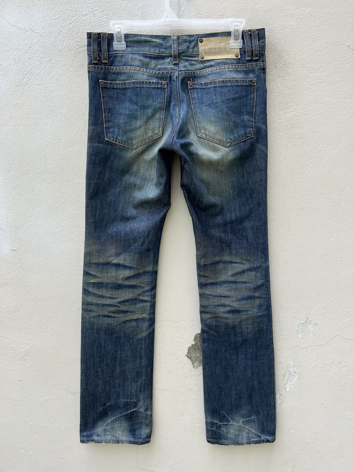 BUFFALO BOBS Vintage Buffalo Jeans Japan Waxed Denim Mud Flared Jeans Size US 29 - 15 Thumbnail