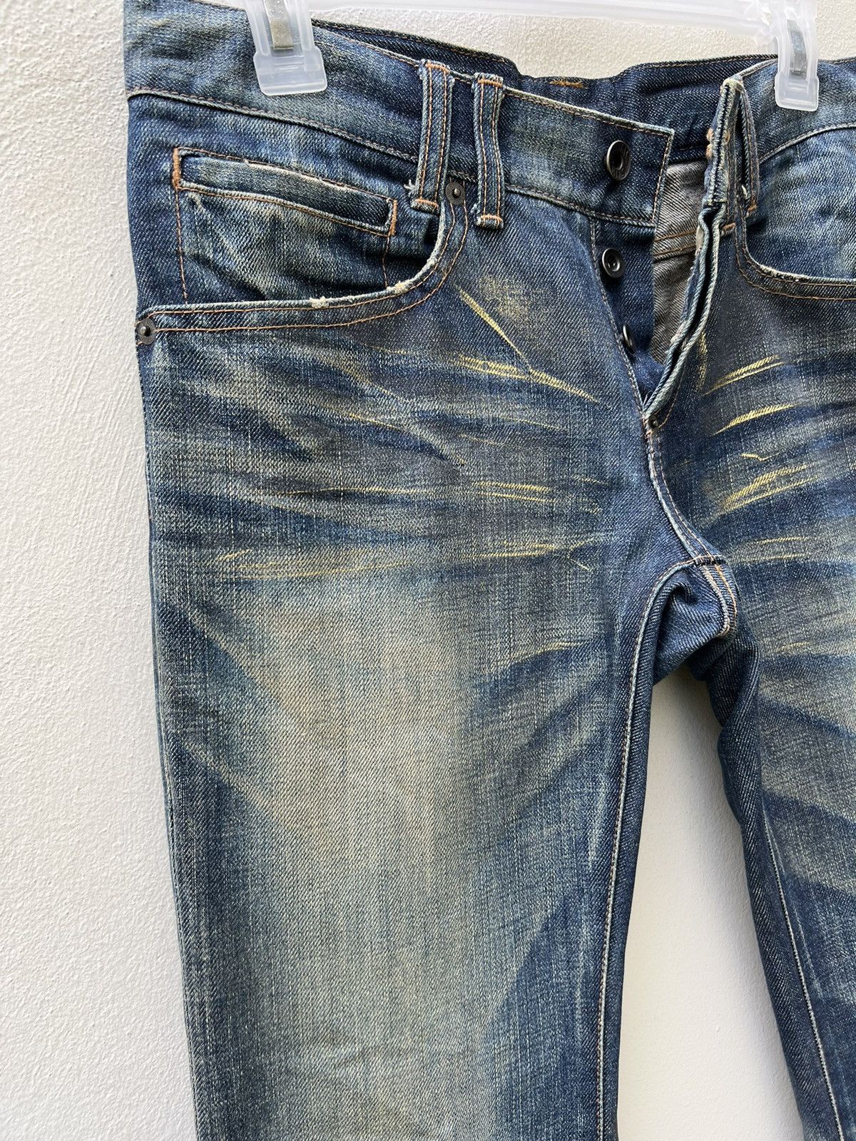 BUFFALO BOBS Vintage Buffalo Jeans Japan Waxed Denim Mud Flared Jeans Size US 29 - 8 Thumbnail