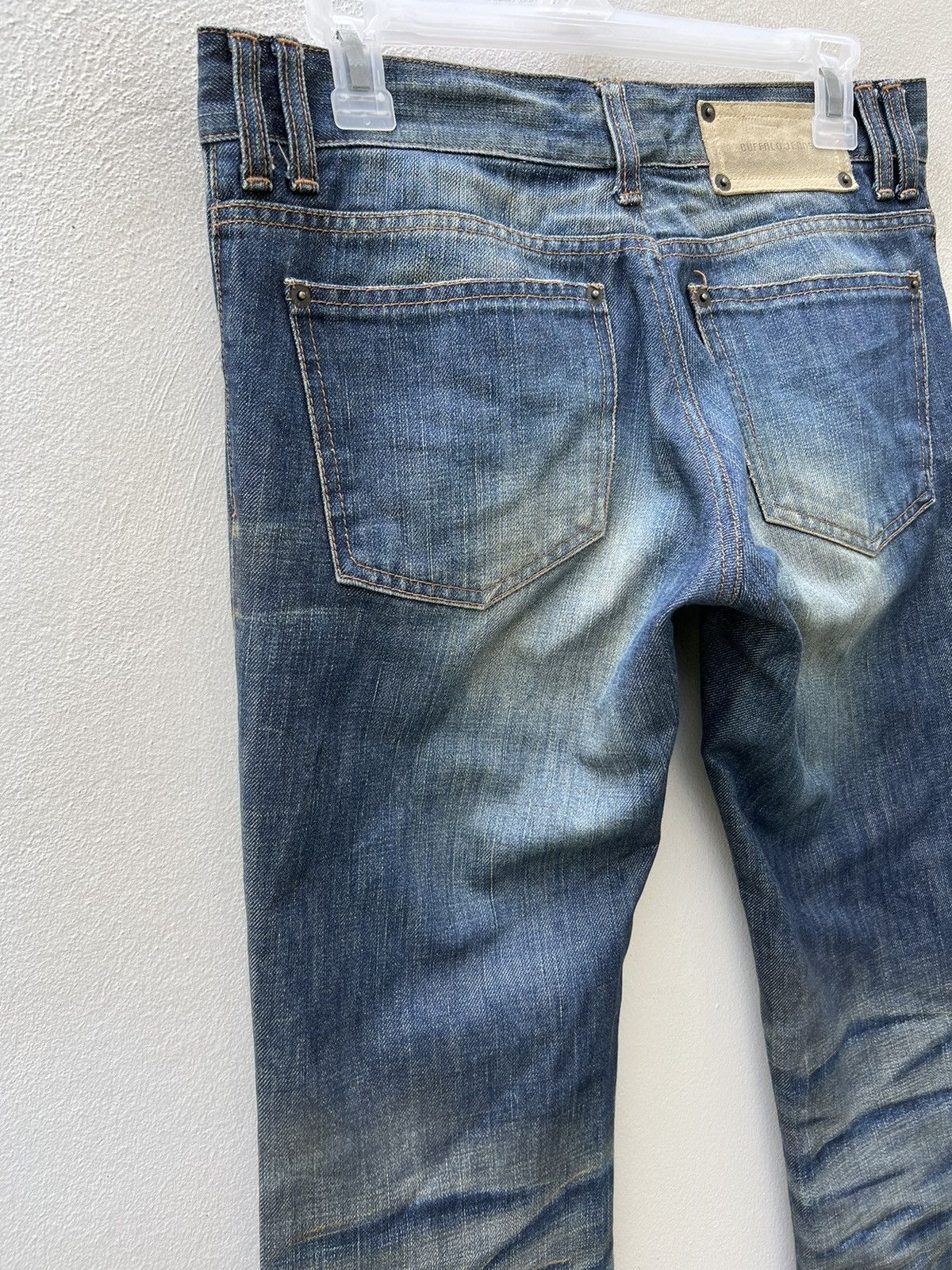 BUFFALO BOBS Vintage Buffalo Jeans Japan Waxed Denim Mud Flared Jeans Size US 29 - 16 Thumbnail