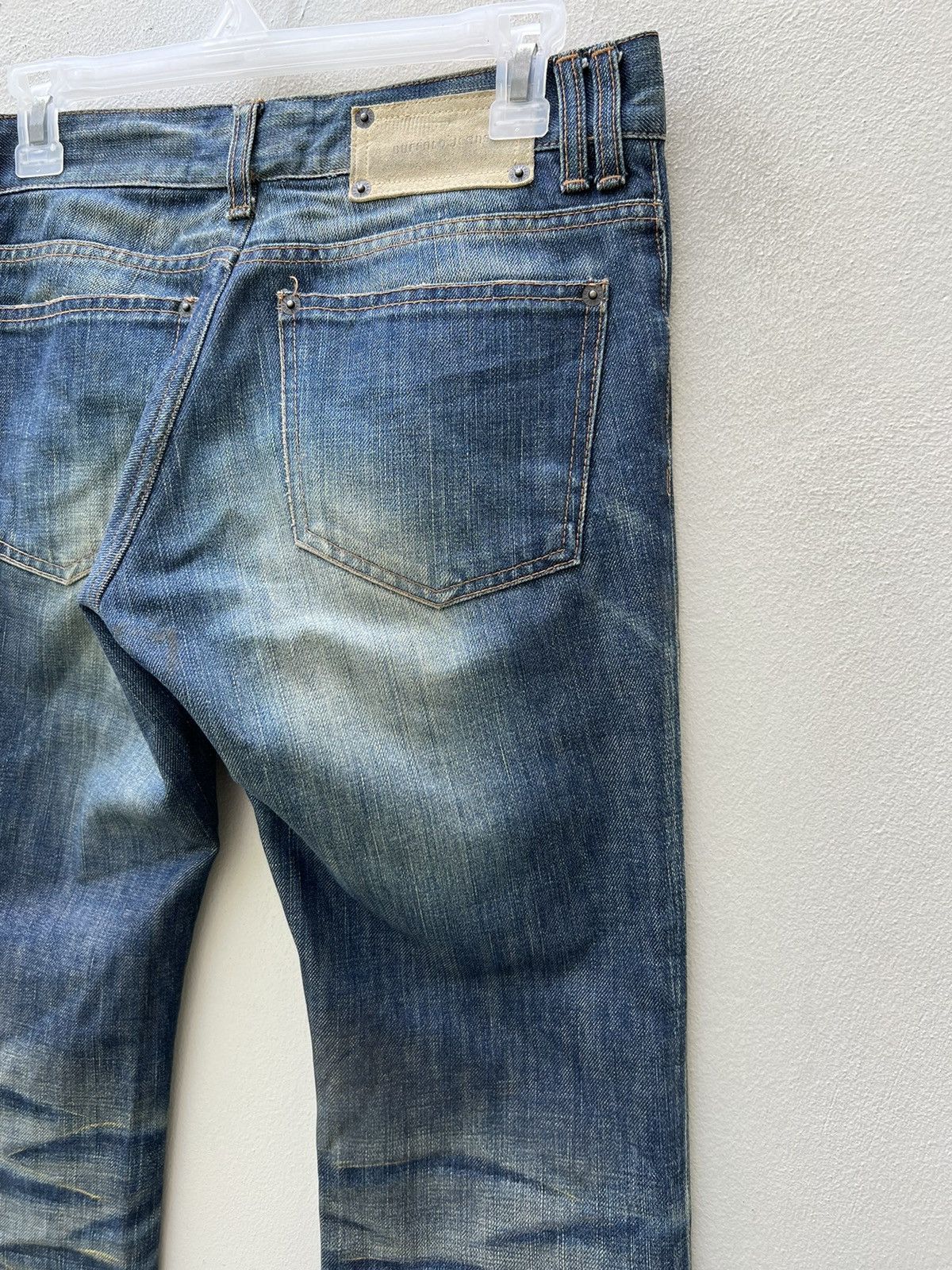 BUFFALO BOBS Vintage Buffalo Jeans Japan Waxed Denim Mud Flared Jeans Size US 29 - 19 Thumbnail