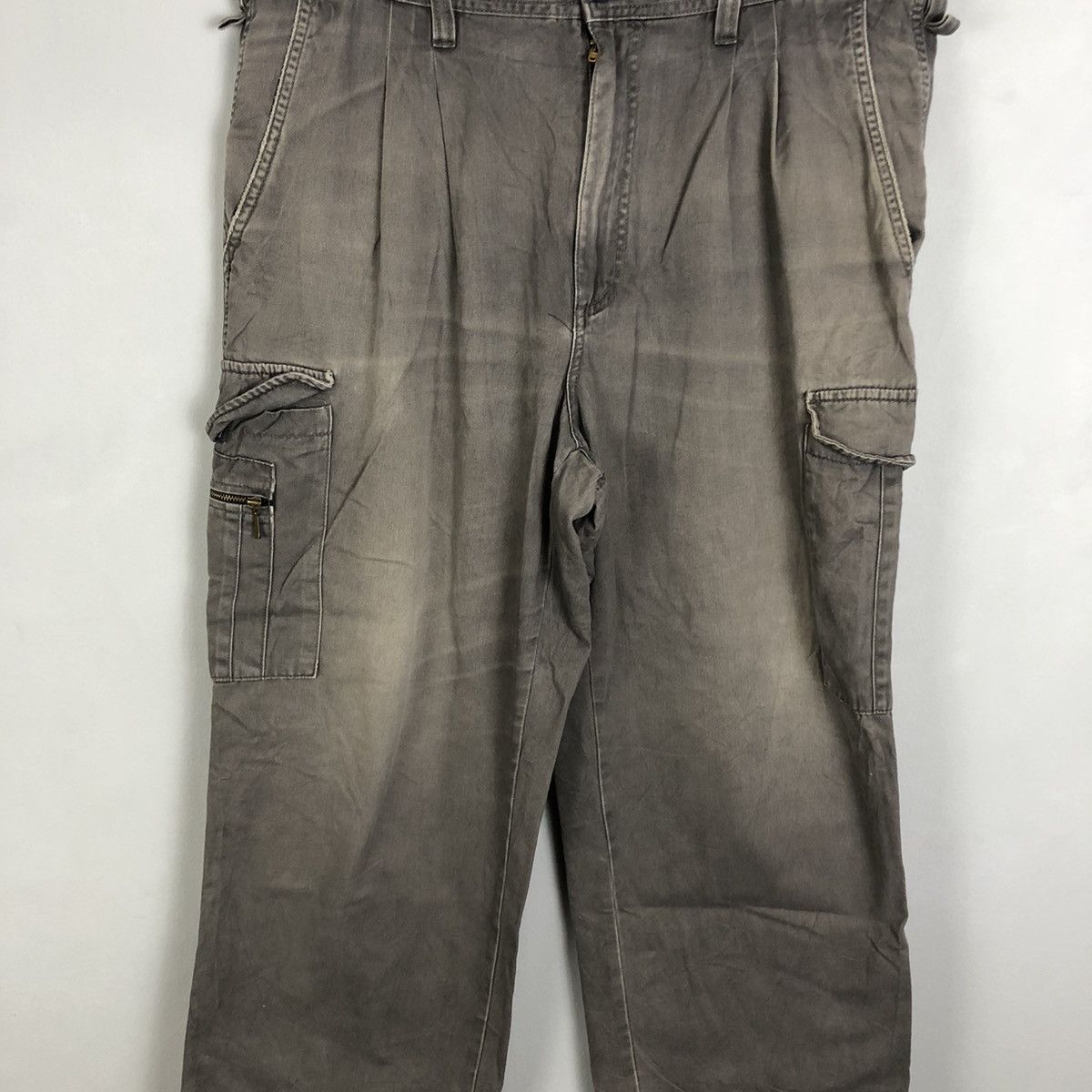 Japanese Brand Evolution Grey Multipocket Tactical Cargo Pants #c1289 Size US 34 / EU 50 - 4 Thumbnail