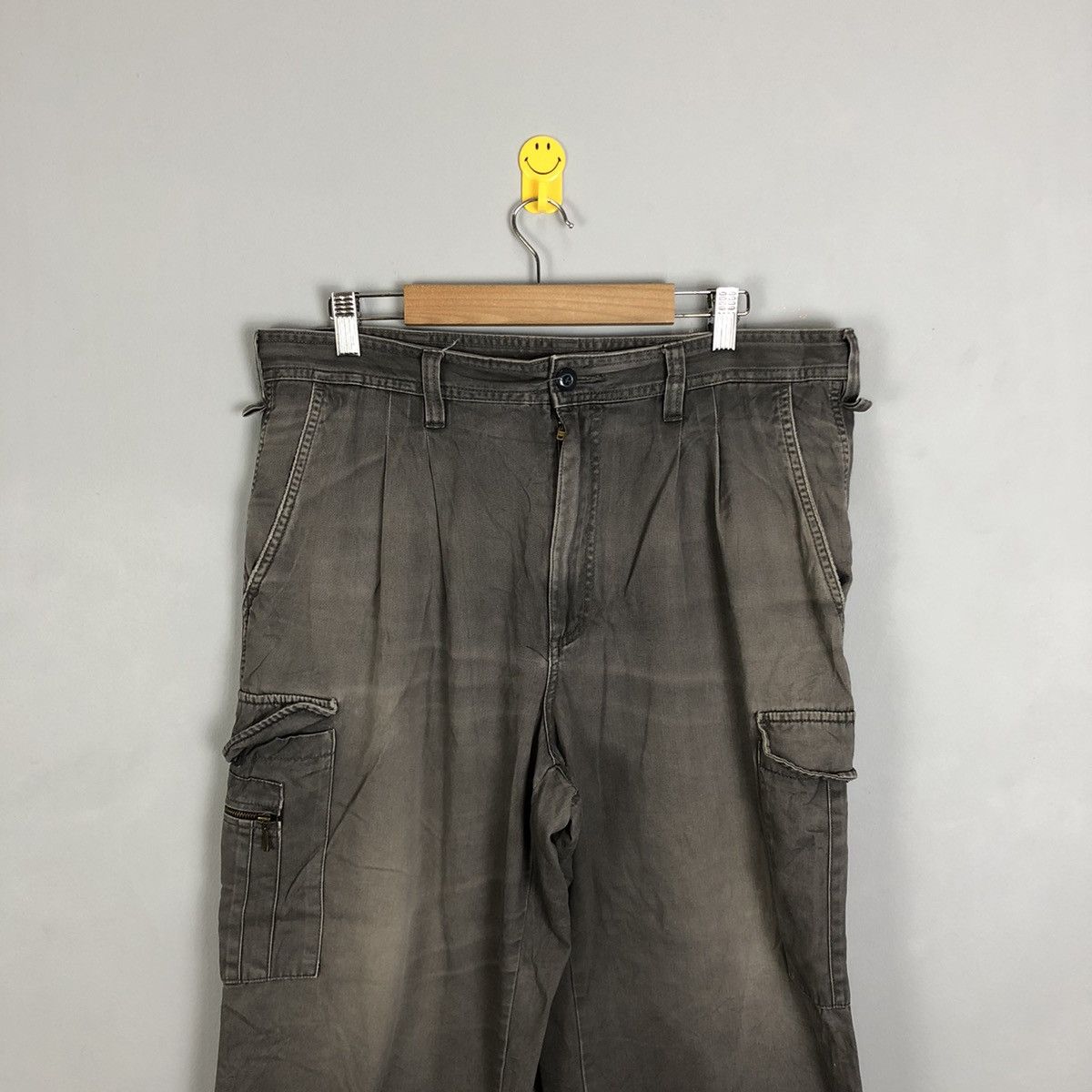Japanese Brand Evolution Grey Multipocket Tactical Cargo Pants #c1289 Size US 34 / EU 50 - 2 Thumbnail