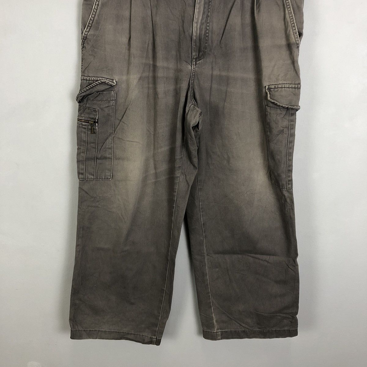 Japanese Brand Evolution Grey Multipocket Tactical Cargo Pants #c1289 Size US 34 / EU 50 - 3 Thumbnail