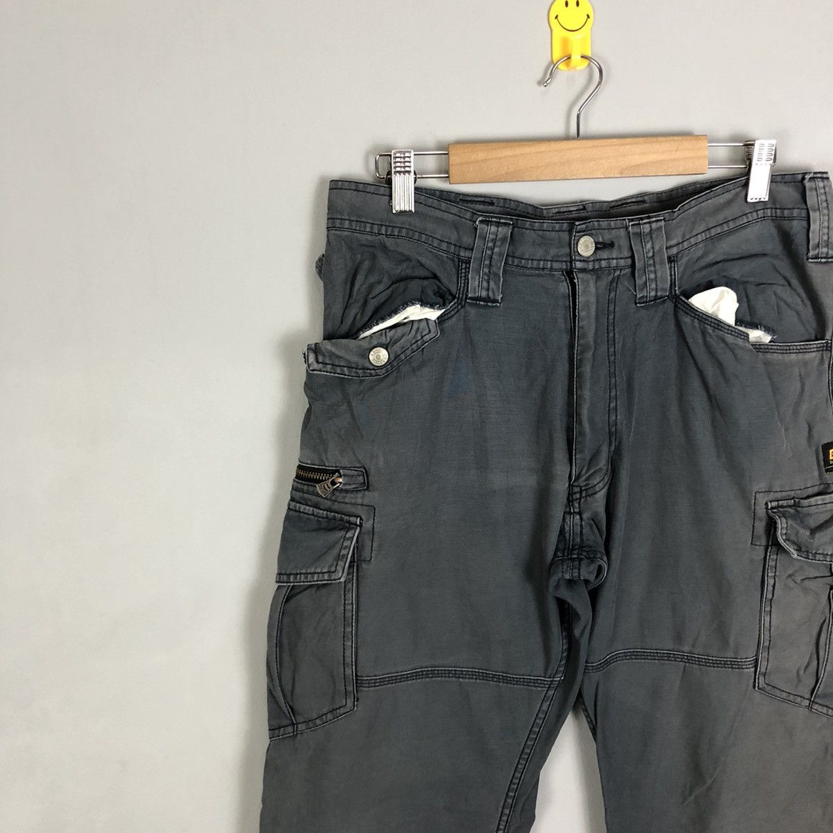 Japanese Brand DLL G.Ground Grey Multipocket Tactical Cargo Pants #c1288 Size US 32 / EU 48 - 6 Thumbnail