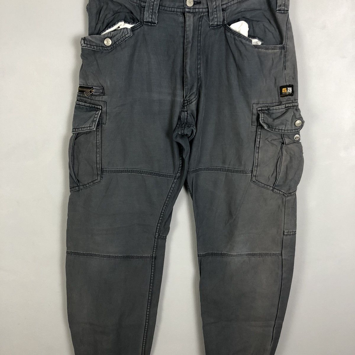 Japanese Brand DLL G.Ground Grey Multipocket Tactical Cargo Pants #c1288 Size US 32 / EU 48 - 4 Thumbnail