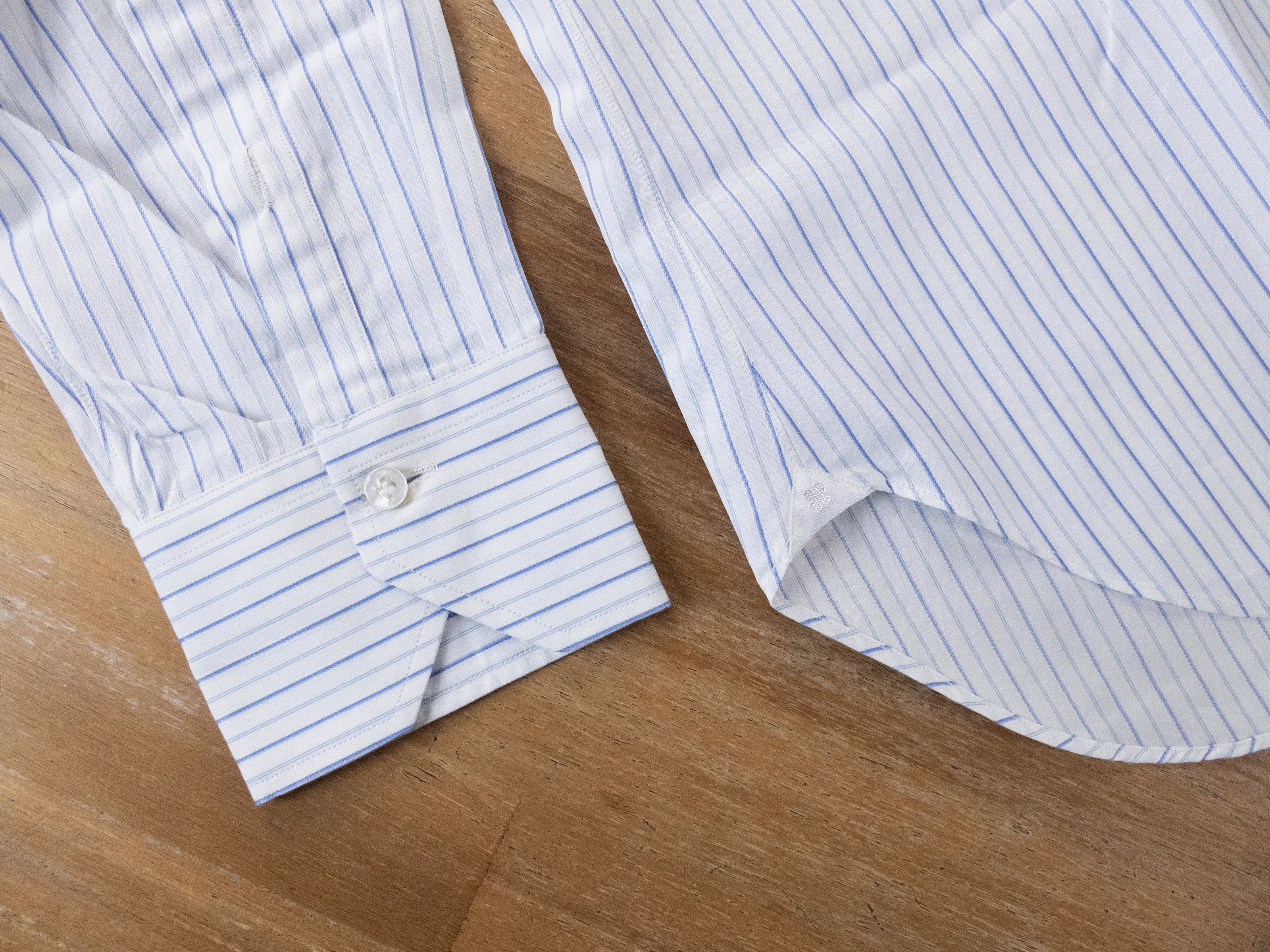 SARTORIO SARTORIO Napoli by Kiton white striped dress shirt 42 16.5 Size US XL / EU 56 / 4 - 3 Thumbnail