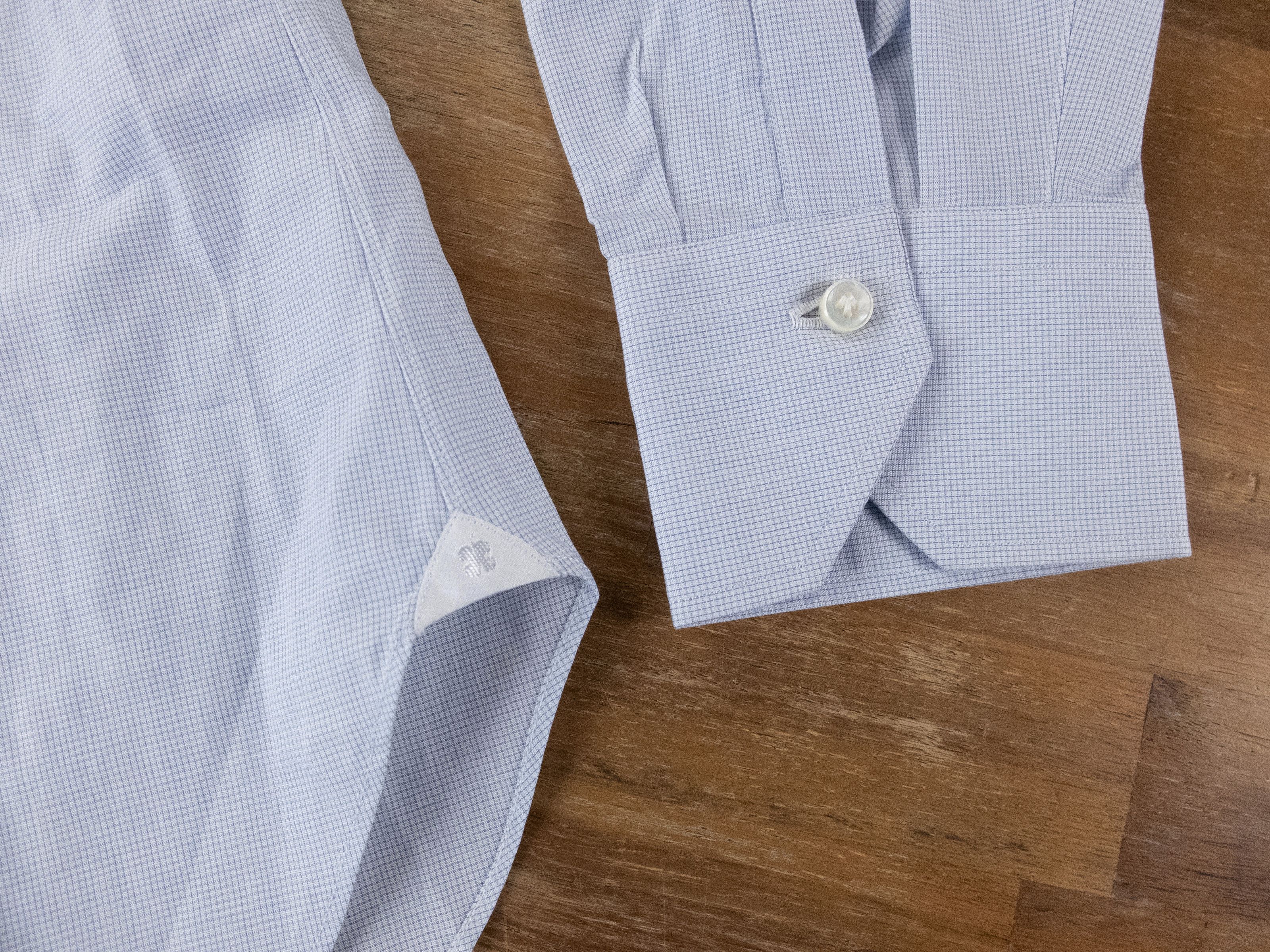 SARTORIO SARTORIO Napoli Kiton white micro check dress shirt 44 17.5 Size US XXL / EU 58 / 5 - 3 Thumbnail