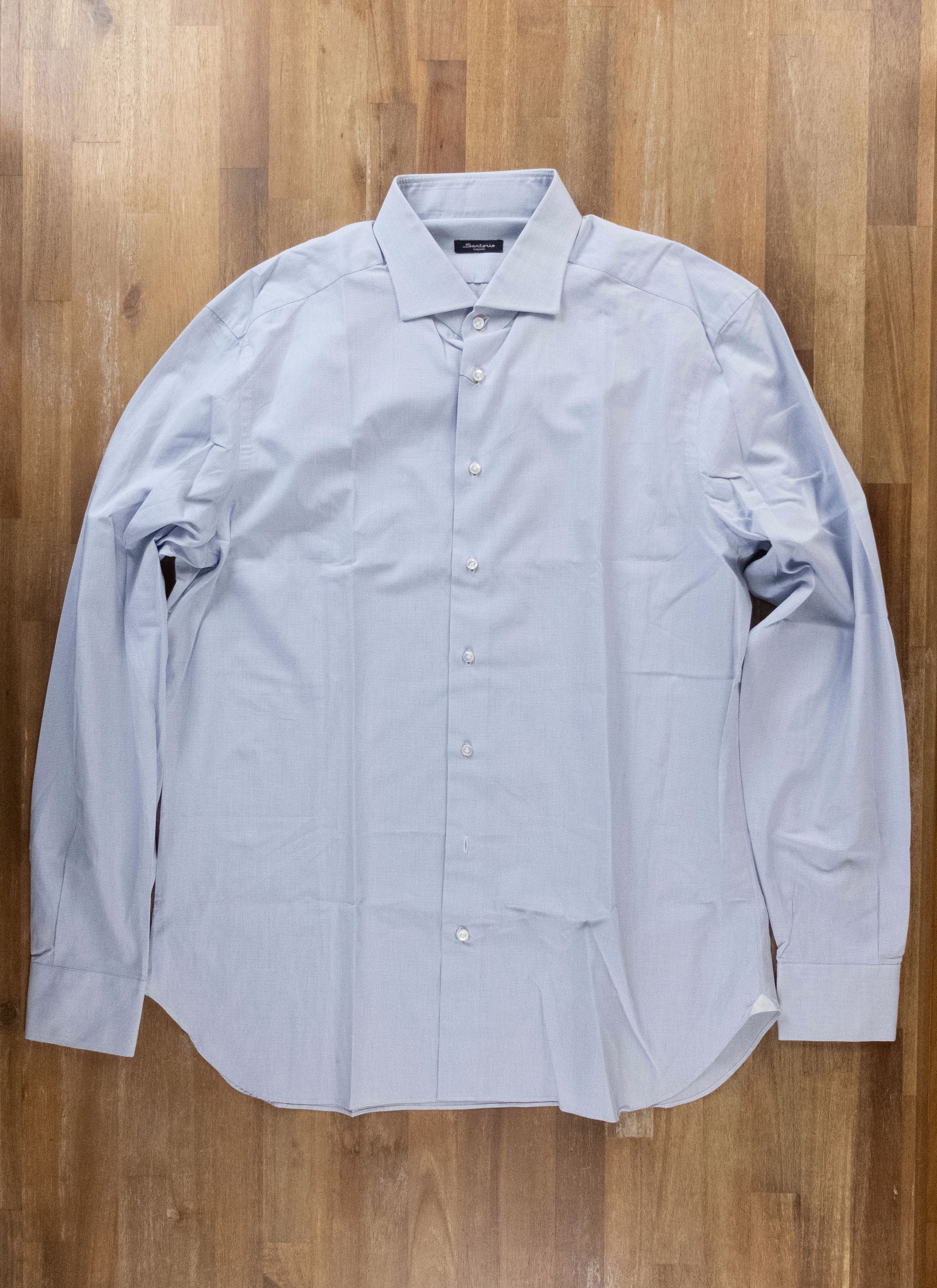 SARTORIO SARTORIO Napoli Kiton white micro check dress shirt 44 17.5 Size US XXL / EU 58 / 5 - 1 Thumbnail
