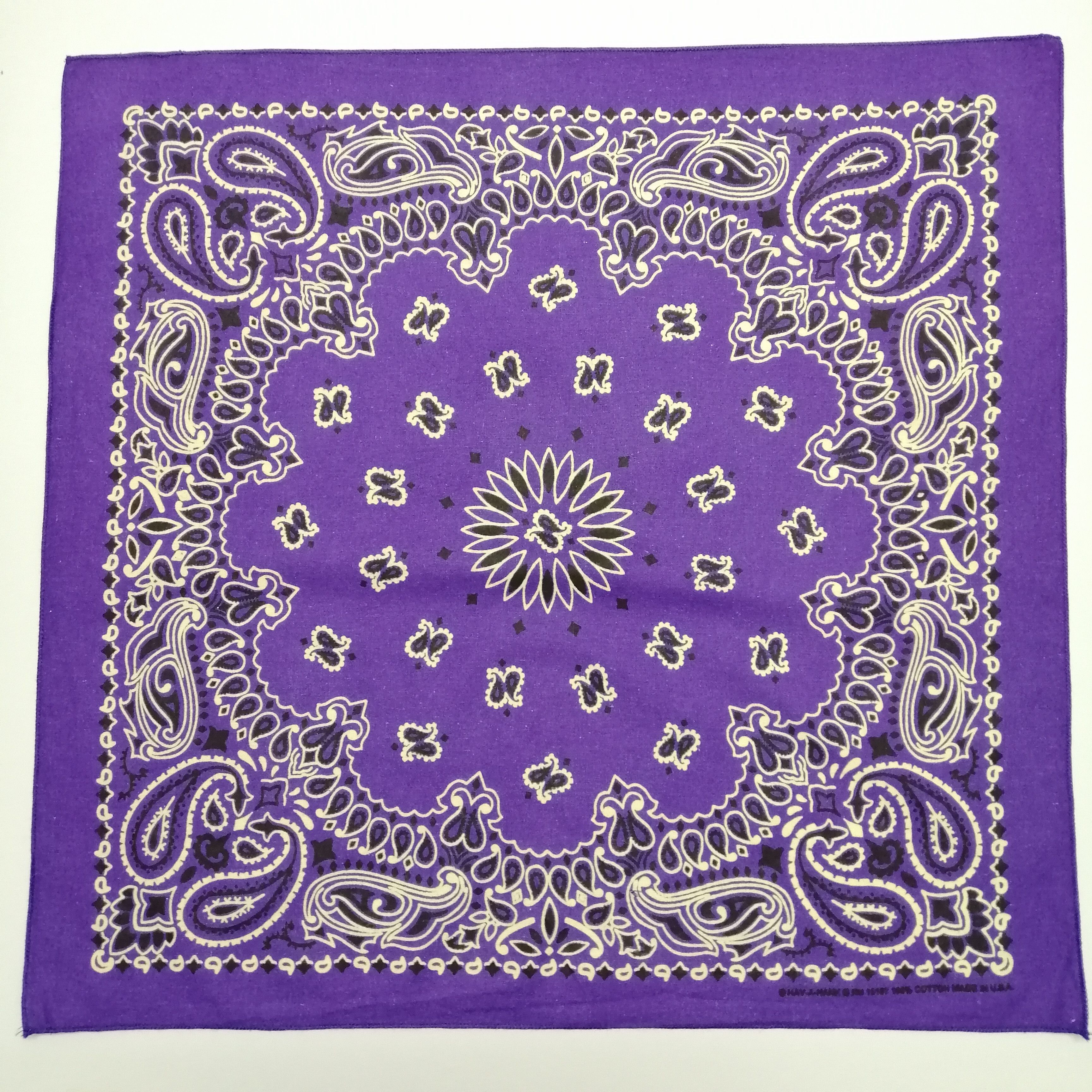 Vintage Vintage Bandana Paisley Made In USA -KD1308 Size ONE SIZE - 2 Thumbnail