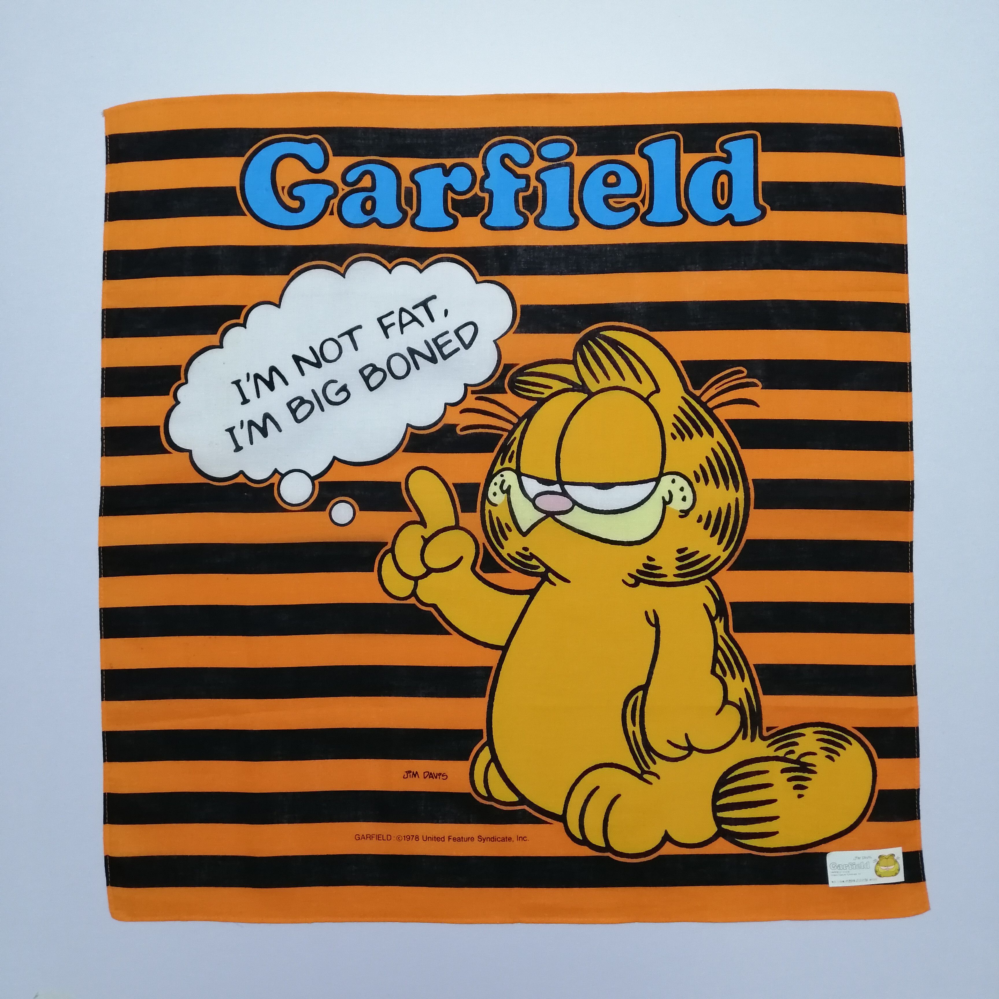 Vintage Vintage Garfield Handkerchief/Neckerchief/Bandana-KD1104 Size ONE SIZE - 1 Thumbnail