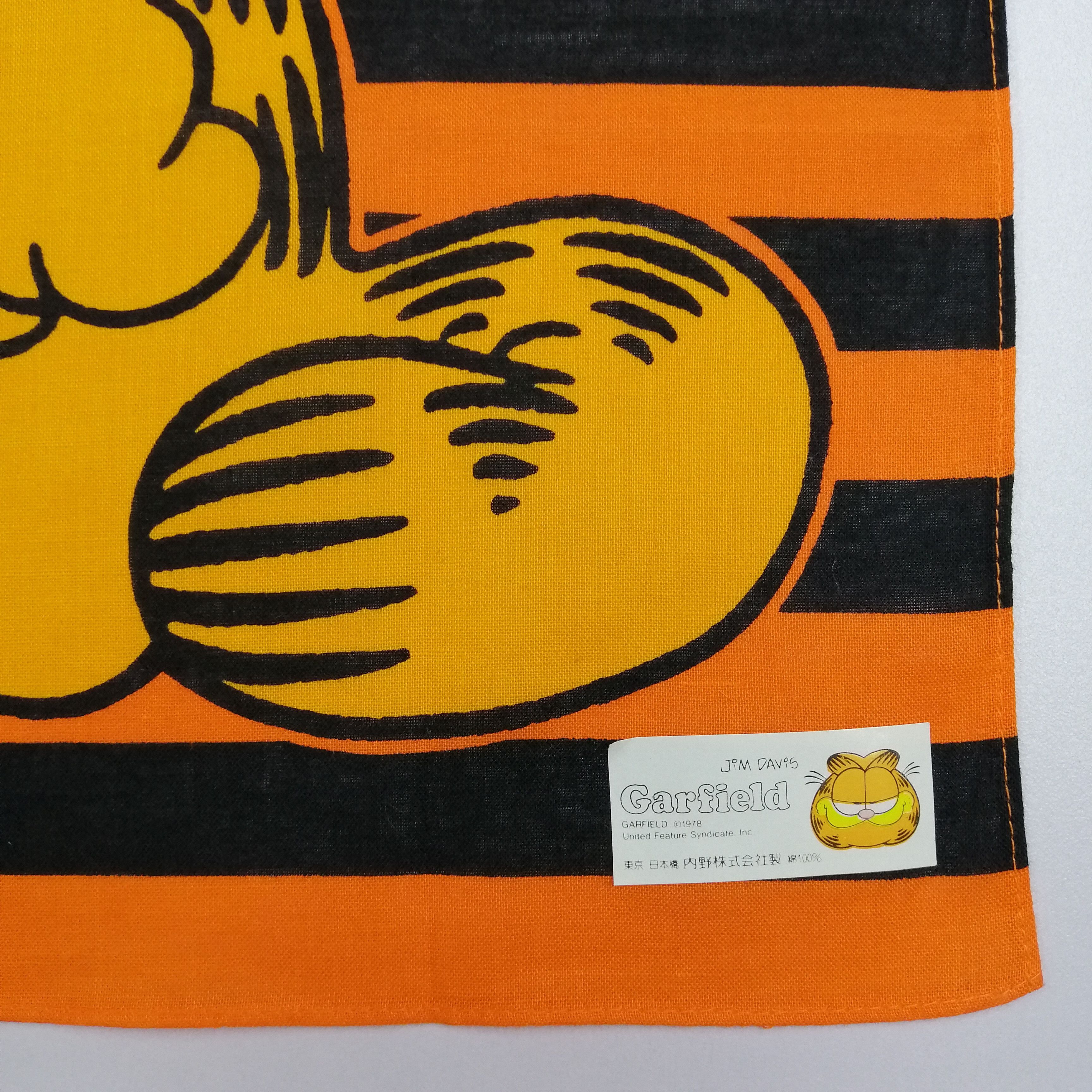Vintage Vintage Garfield Handkerchief/Neckerchief/Bandana-KD1104 Size ONE SIZE - 3 Thumbnail