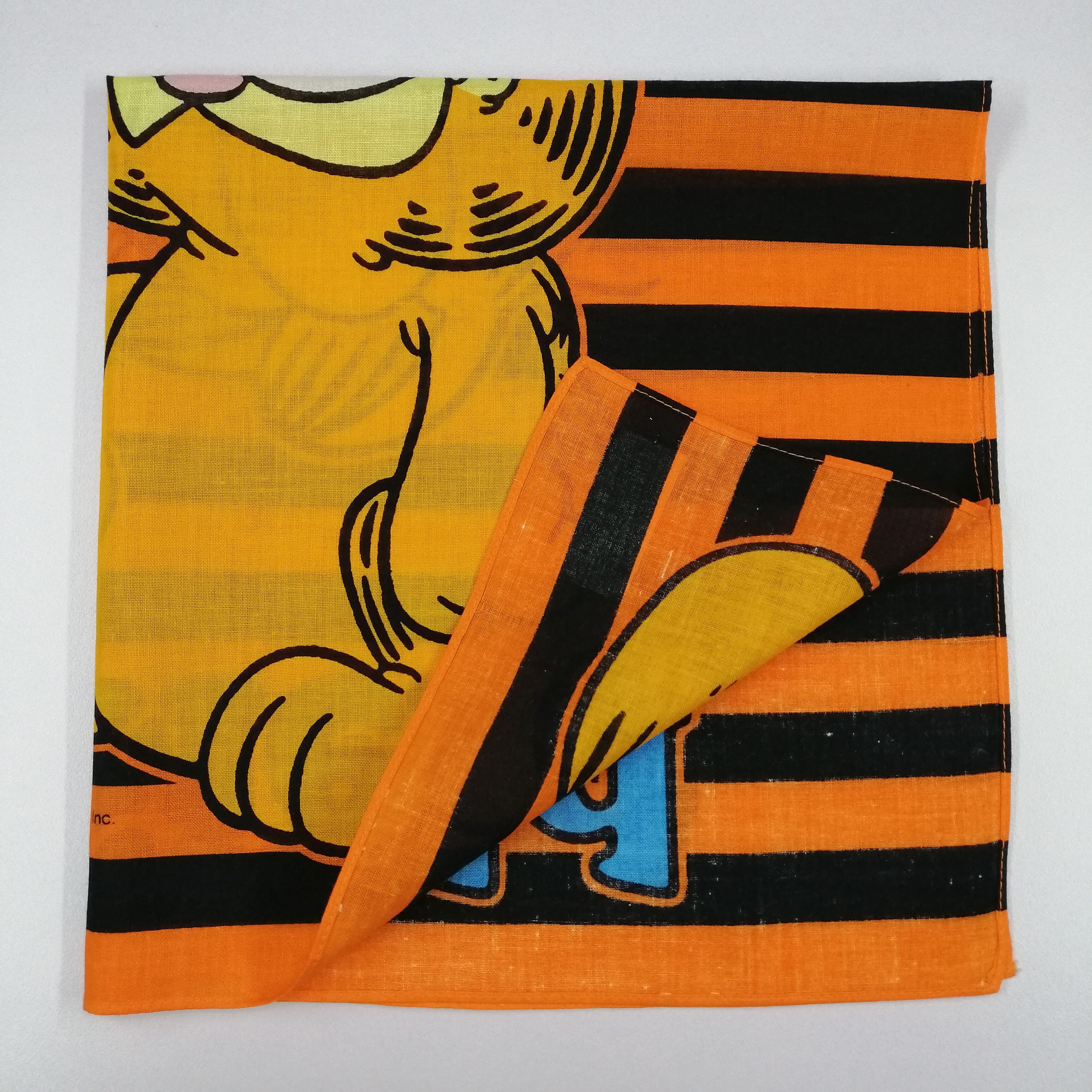 Vintage Vintage Garfield Handkerchief/Neckerchief/Bandana-KD1104 Size ONE SIZE - 8 Thumbnail