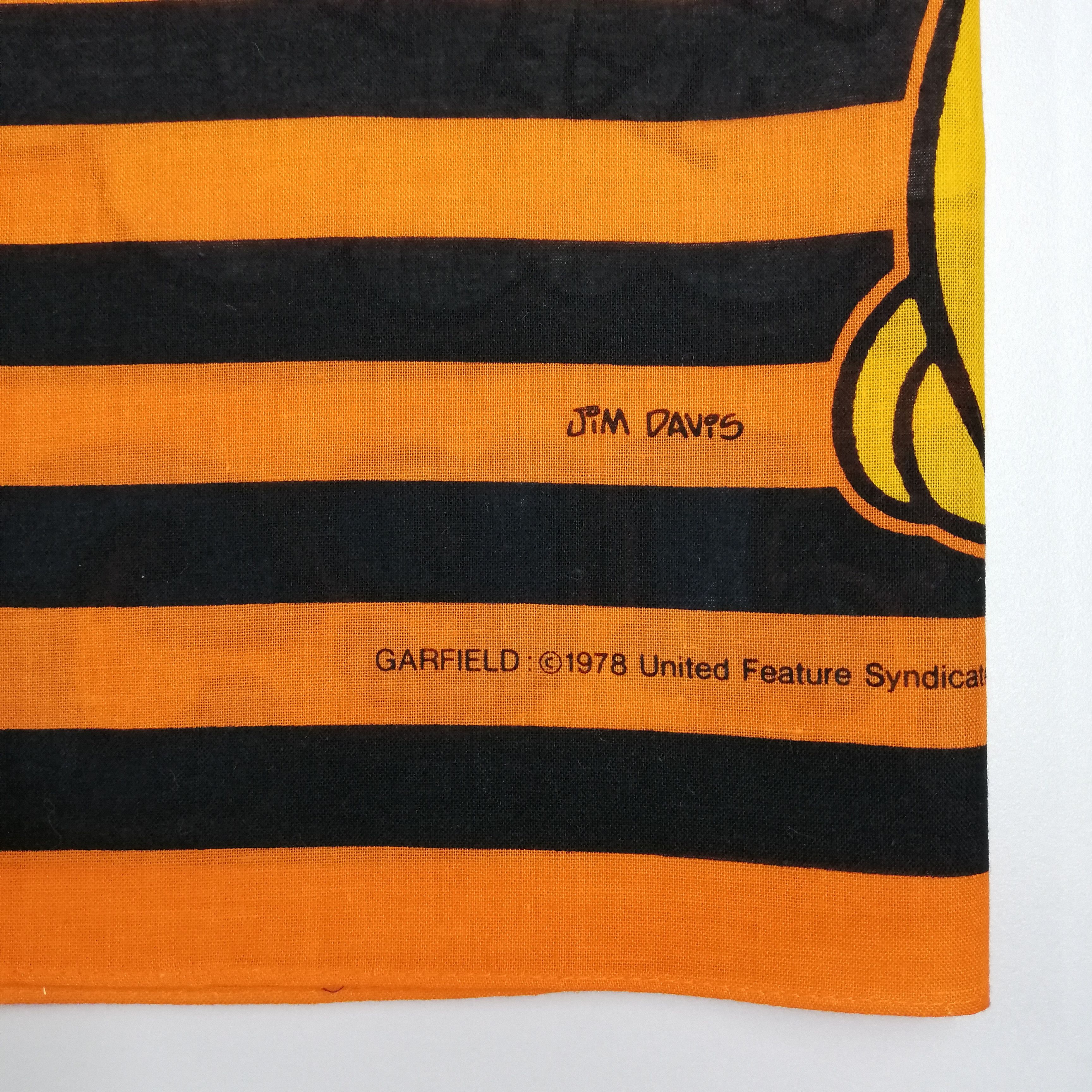 Vintage Vintage Garfield Handkerchief/Neckerchief/Bandana-KD1104 Size ONE SIZE - 9 Thumbnail