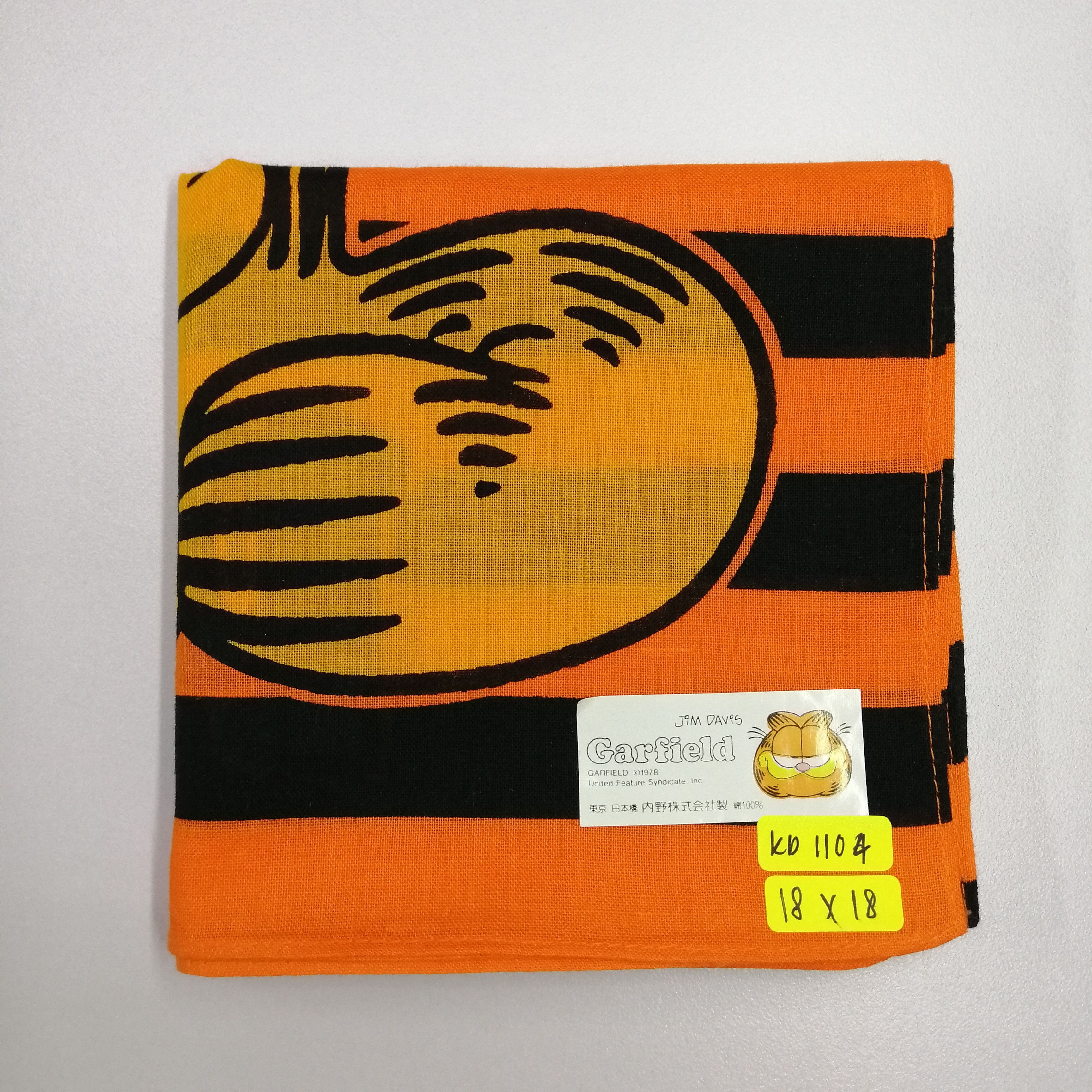 Vintage Vintage Garfield Handkerchief/Neckerchief/Bandana-KD1104 Size ONE SIZE - 12 Thumbnail