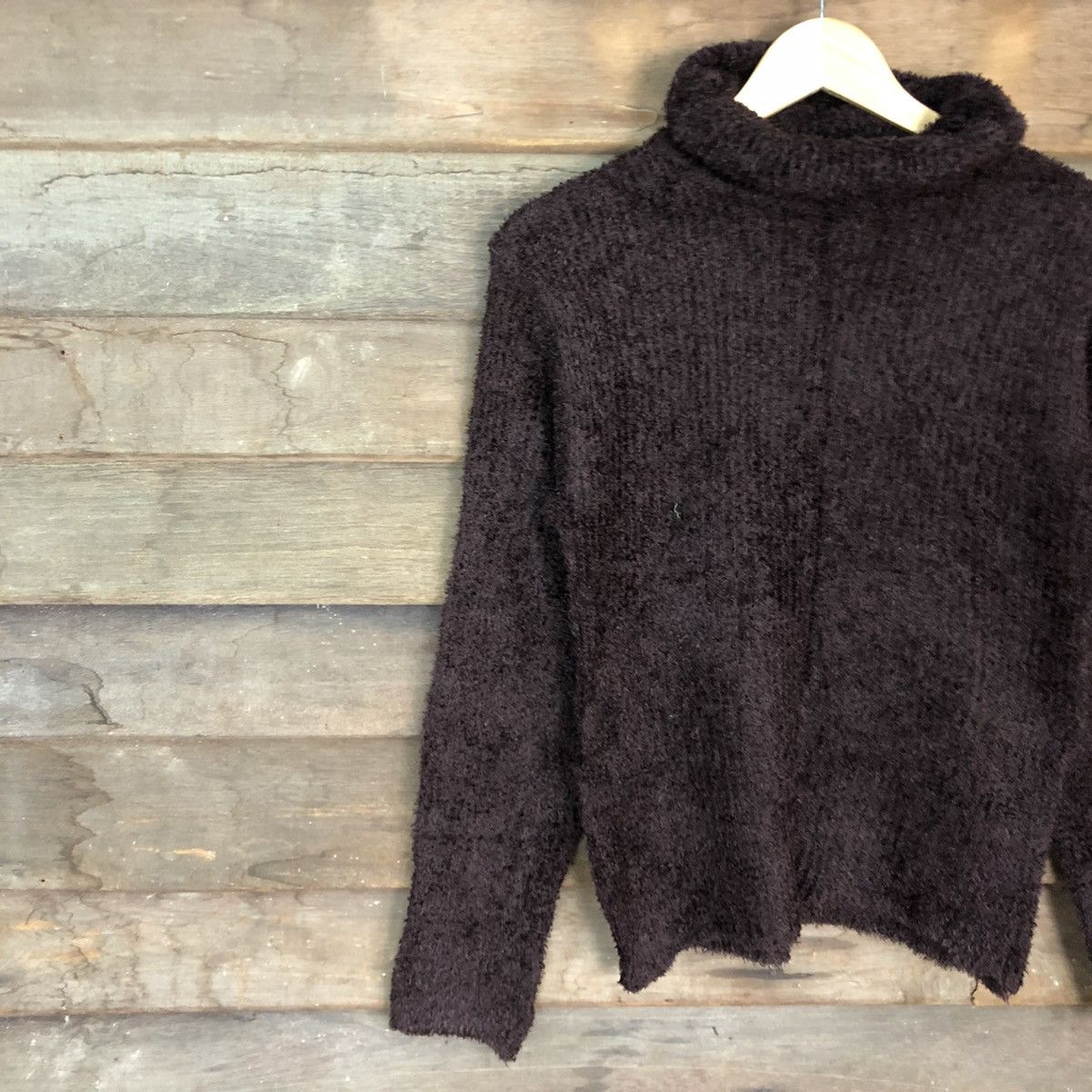 Homespun Knitwear × Japanese Brand DL Japanese Brand Maroon Shag Shaggy Knitwear #B617 Size S / US 4 / IT 40 - 7 Thumbnail