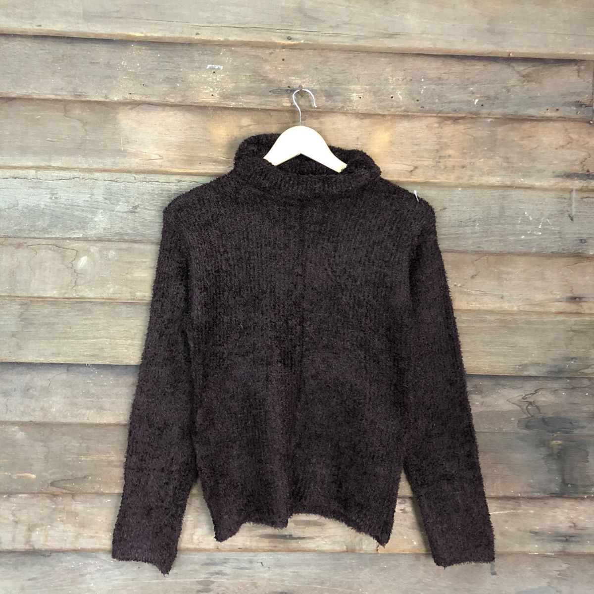Homespun Knitwear × Japanese Brand DL Japanese Brand Maroon Shag Shaggy Knitwear #B617 Size S / US 4 / IT 40 - 3 Thumbnail