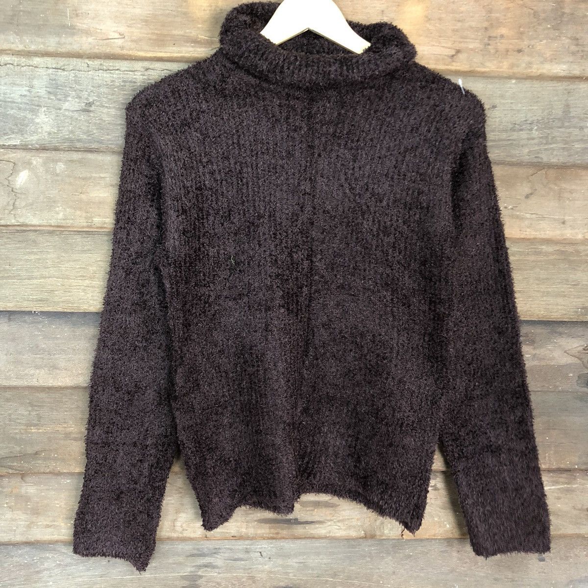 Homespun Knitwear × Japanese Brand DL Japanese Brand Maroon Shag Shaggy Knitwear #B617 Size S / US 4 / IT 40 - 8 Thumbnail