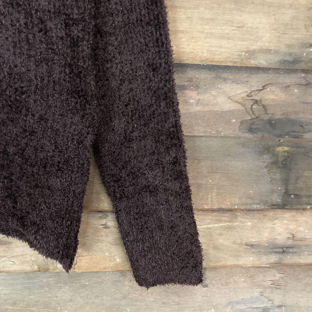 Homespun Knitwear × Japanese Brand DL Japanese Brand Maroon Shag Shaggy Knitwear #B617 Size S / US 4 / IT 40 - 4 Thumbnail