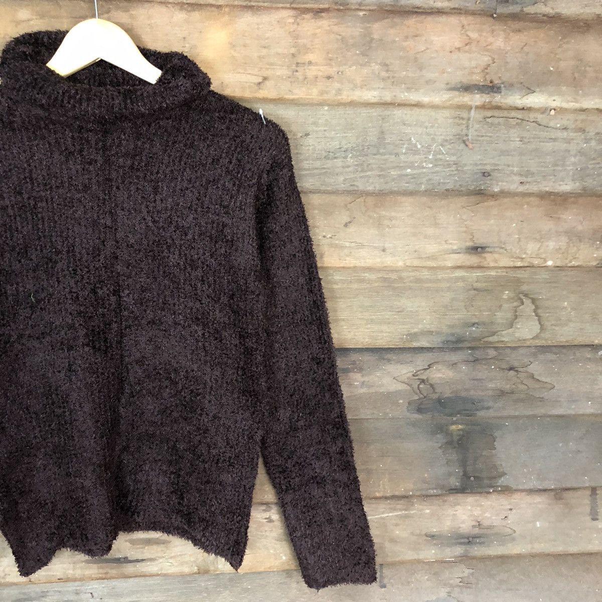 Homespun Knitwear × Japanese Brand DL Japanese Brand Maroon Shag Shaggy Knitwear #B617 Size S / US 4 / IT 40 - 5 Thumbnail