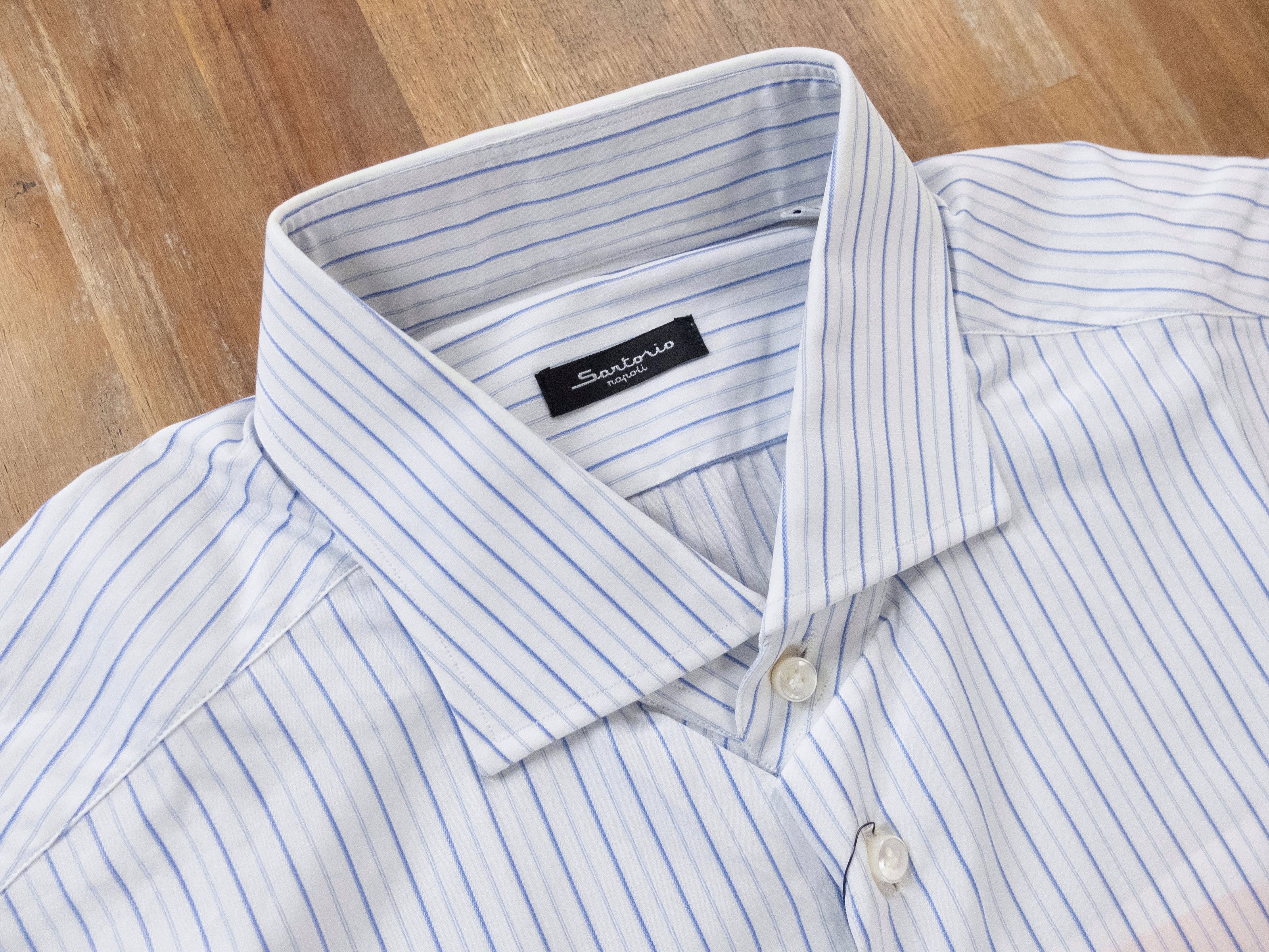 Kiton Striped Dress Shirt. Size top 17.