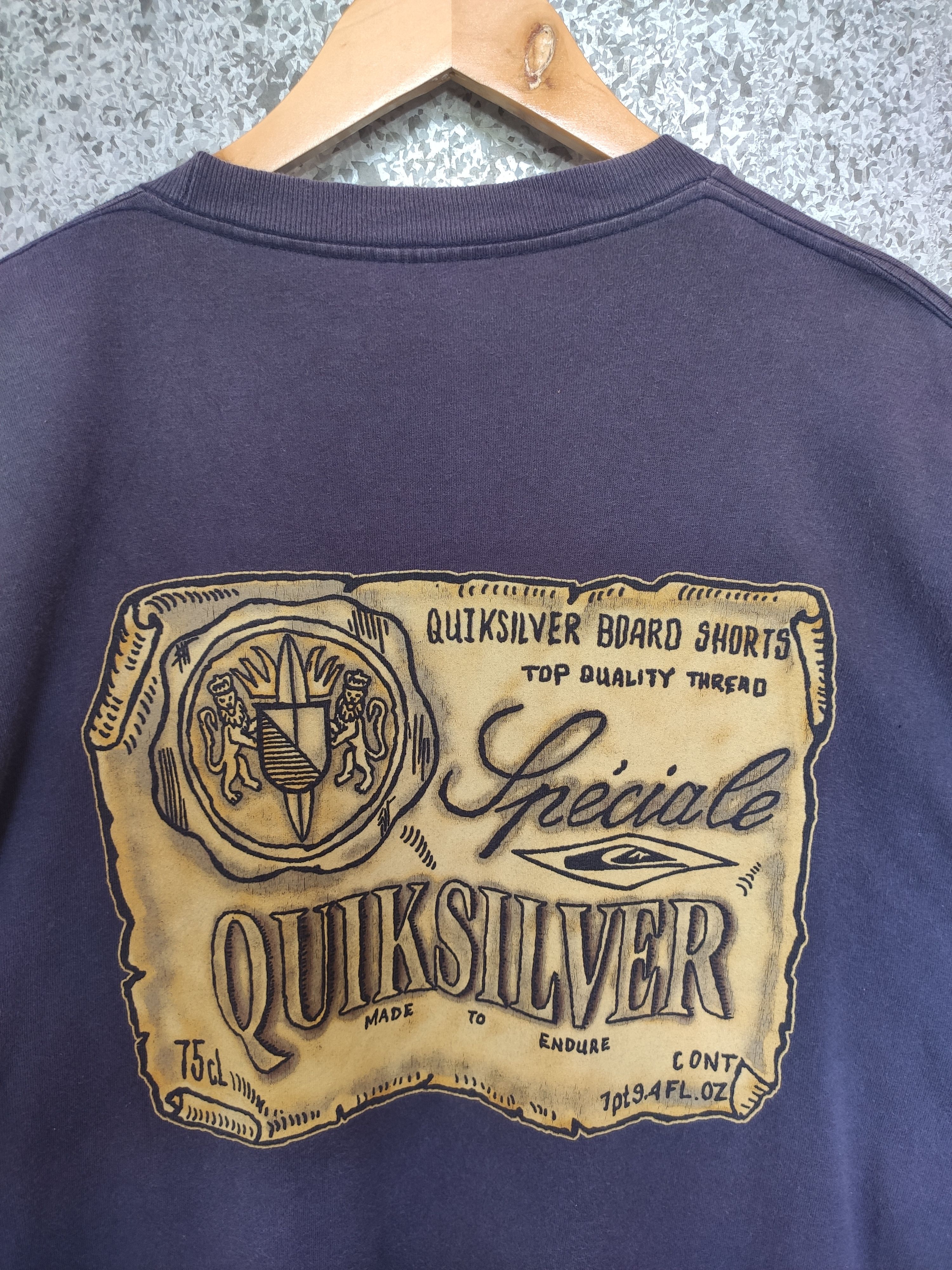 Quicksilver 🔥 Vintage 90s Vintage Quicksilver t shirt big logo surfing Size US XL / EU 56 / 4 - 2 Thumbnail