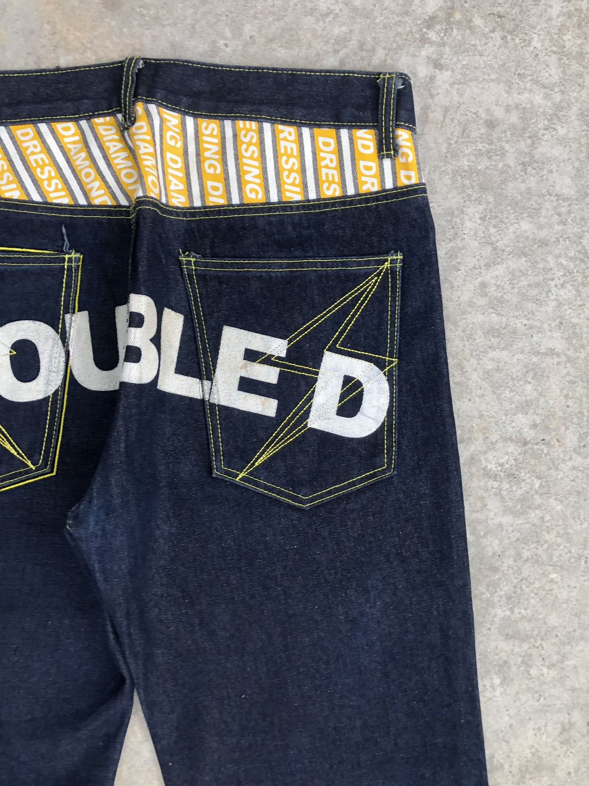 Japanese Brand Japanese Double D Spellout Embroidered Jeans Size US 35 - 10 Thumbnail