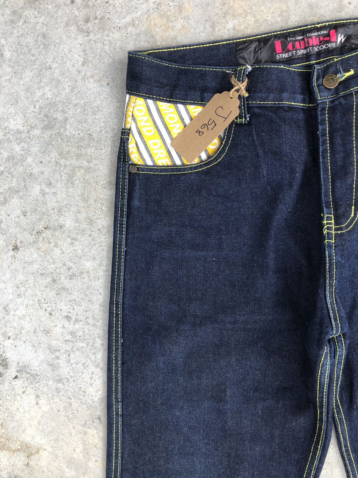 Japanese Brand Japanese Double D Spellout Embroidered Jeans Size US 35 - 4 Thumbnail